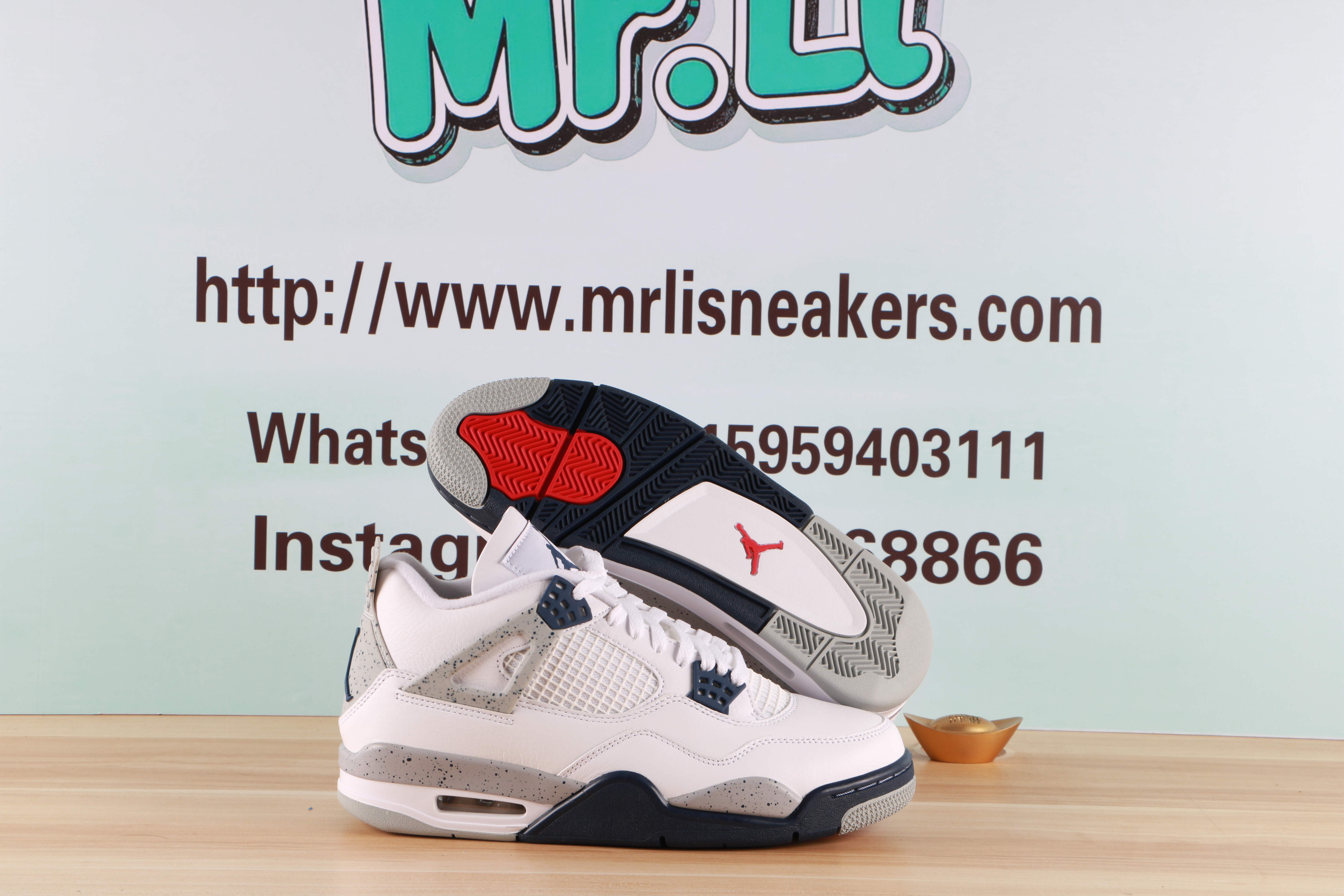 Jordan 4 Retro White Midnight Navy