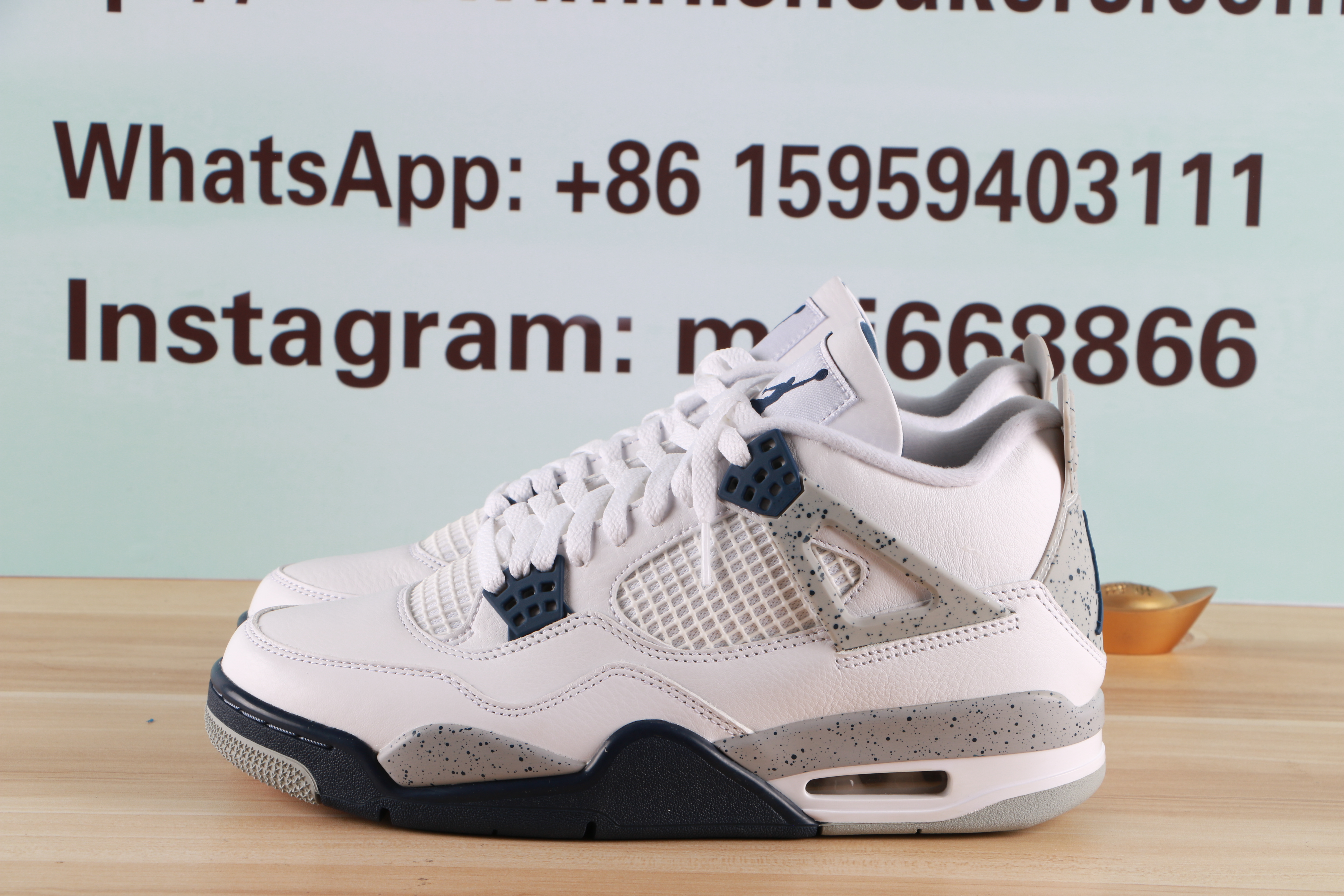 Jordan 4 Retro White Midnight Navy