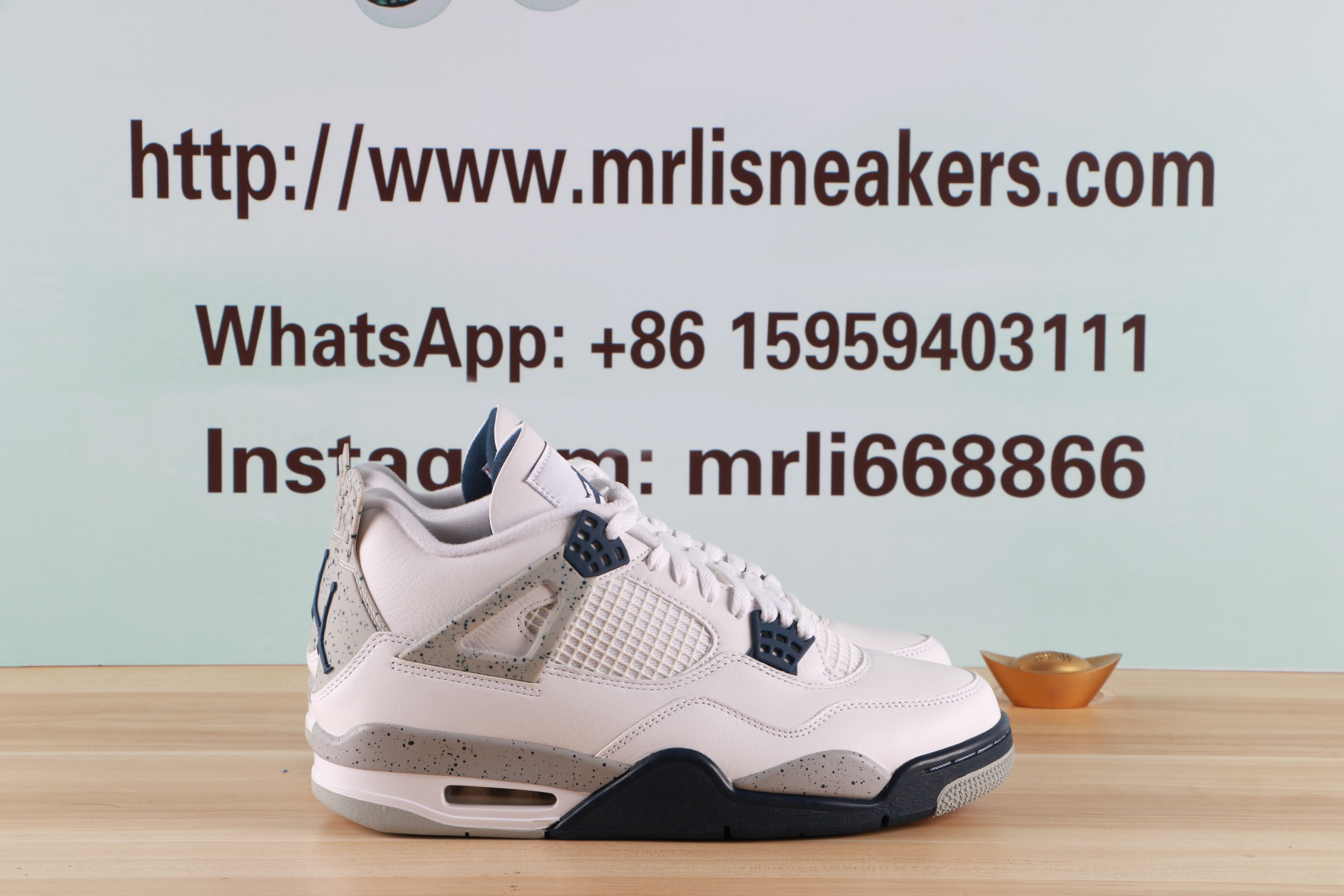 Jordan 4 Retro White Midnight Navy
