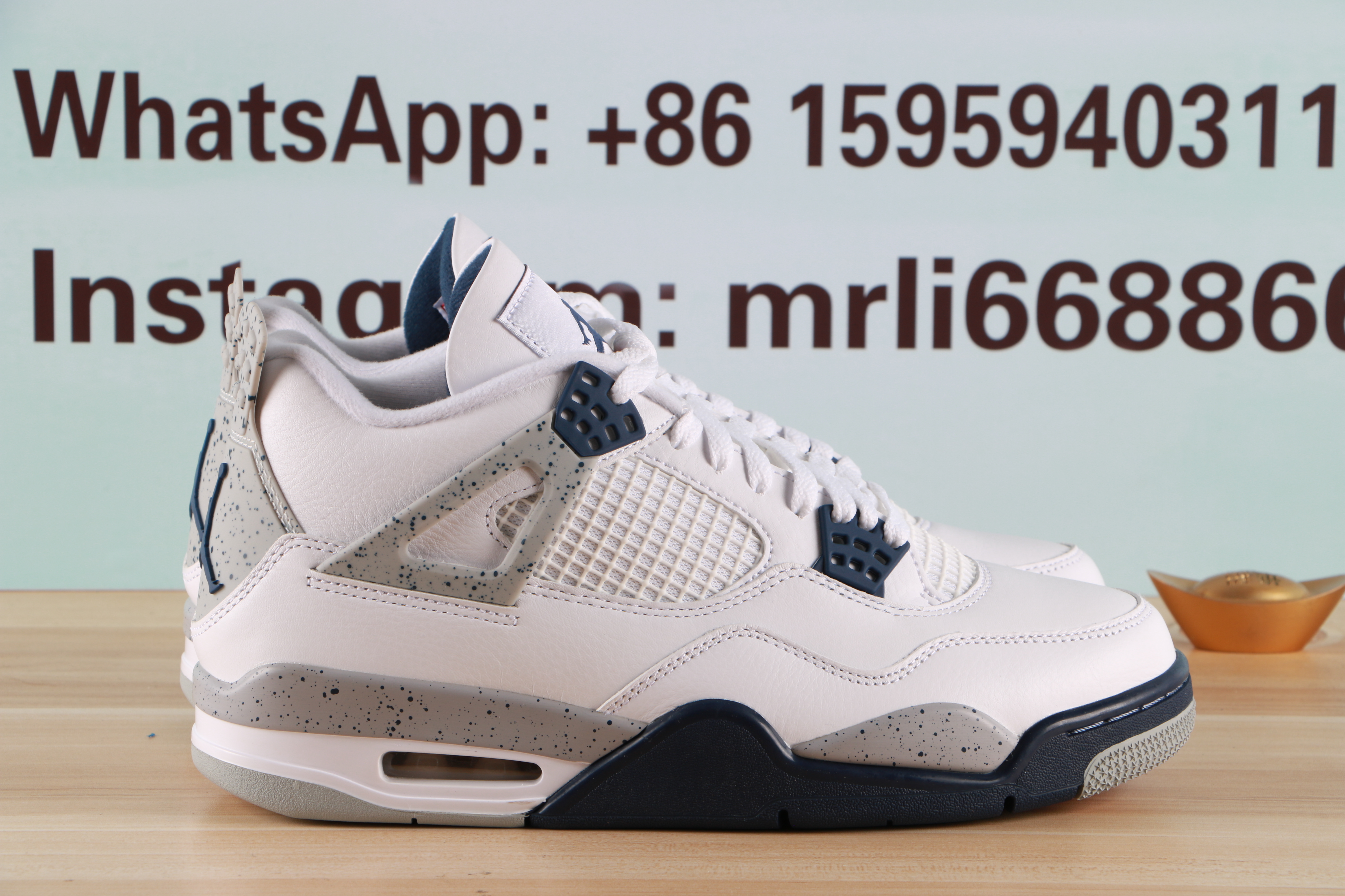 Jordan 4 Retro White Midnight Navy
