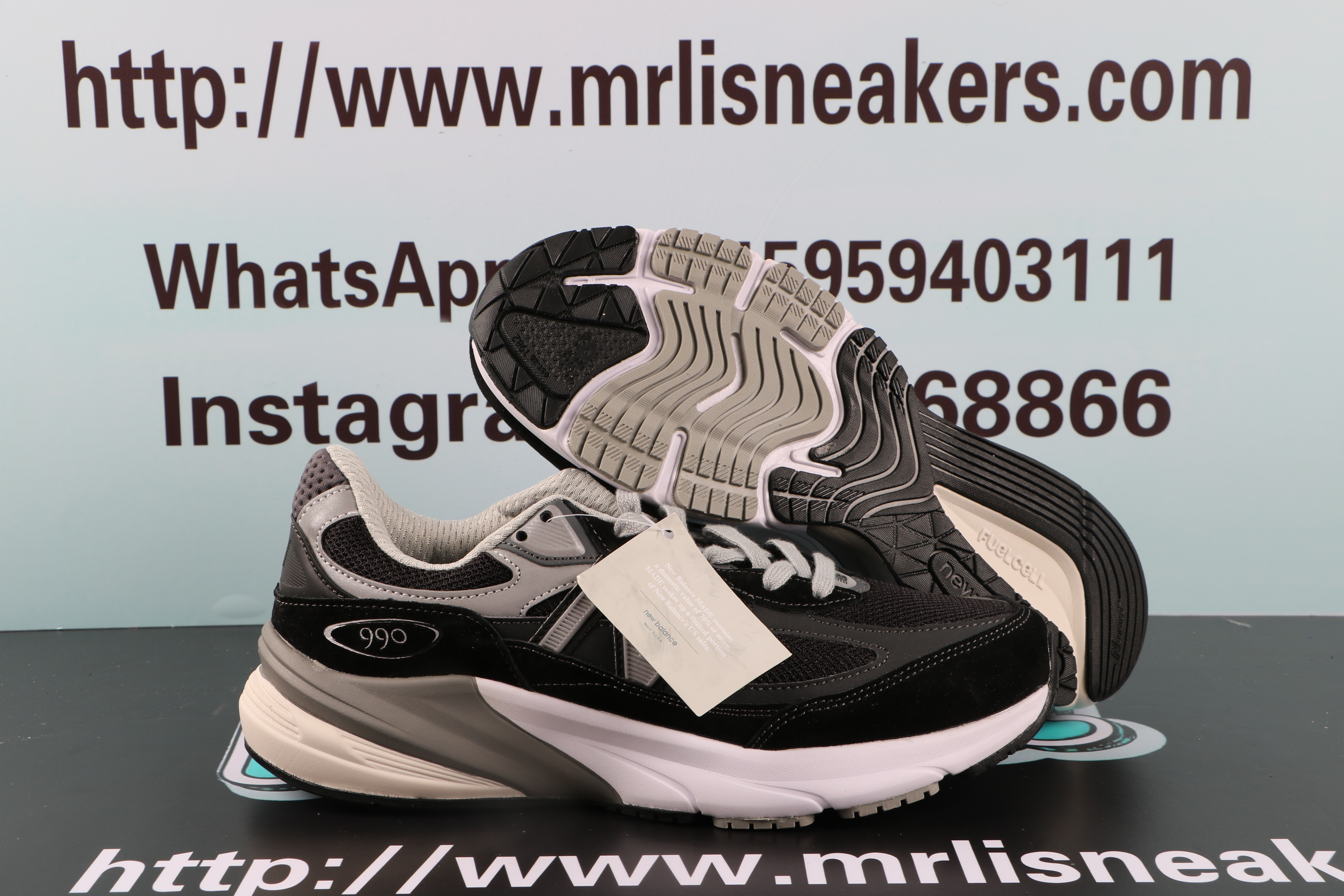 New Balance 990V6 MiUSA Balck Grey White
