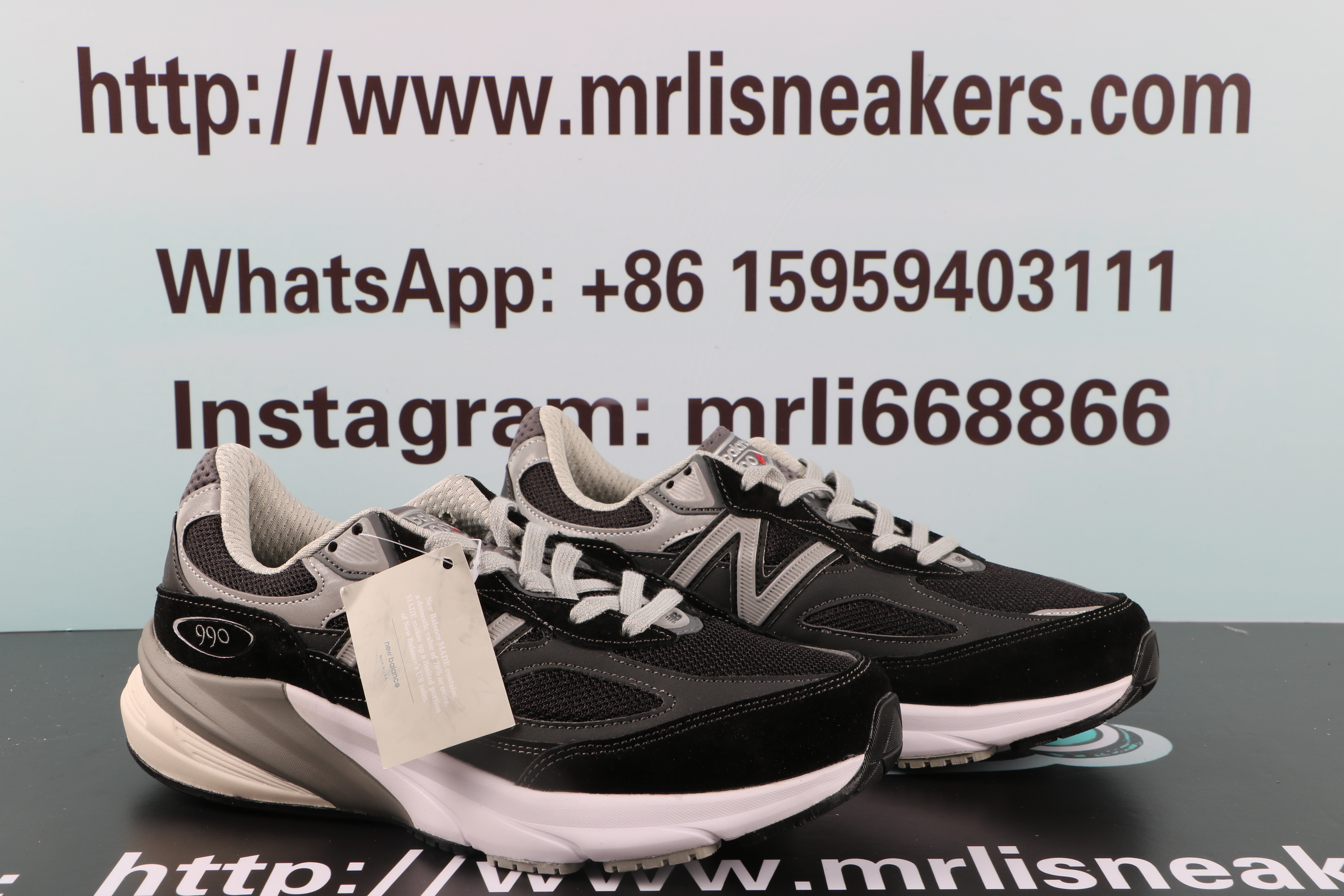 New Balance 990V6 MiUSA Balck Grey White