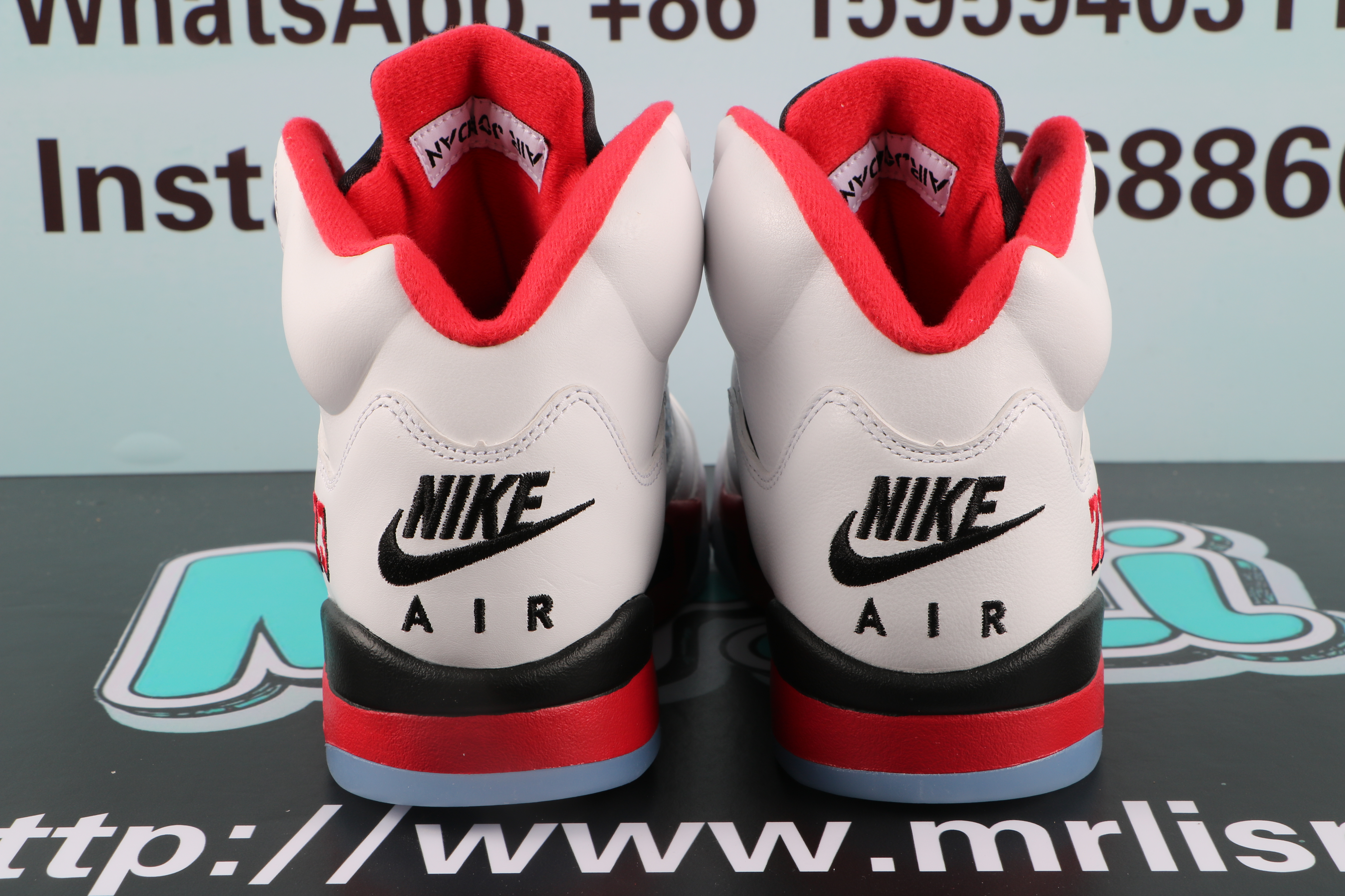 Jordan 5 Retro Fire Red Black Tongue