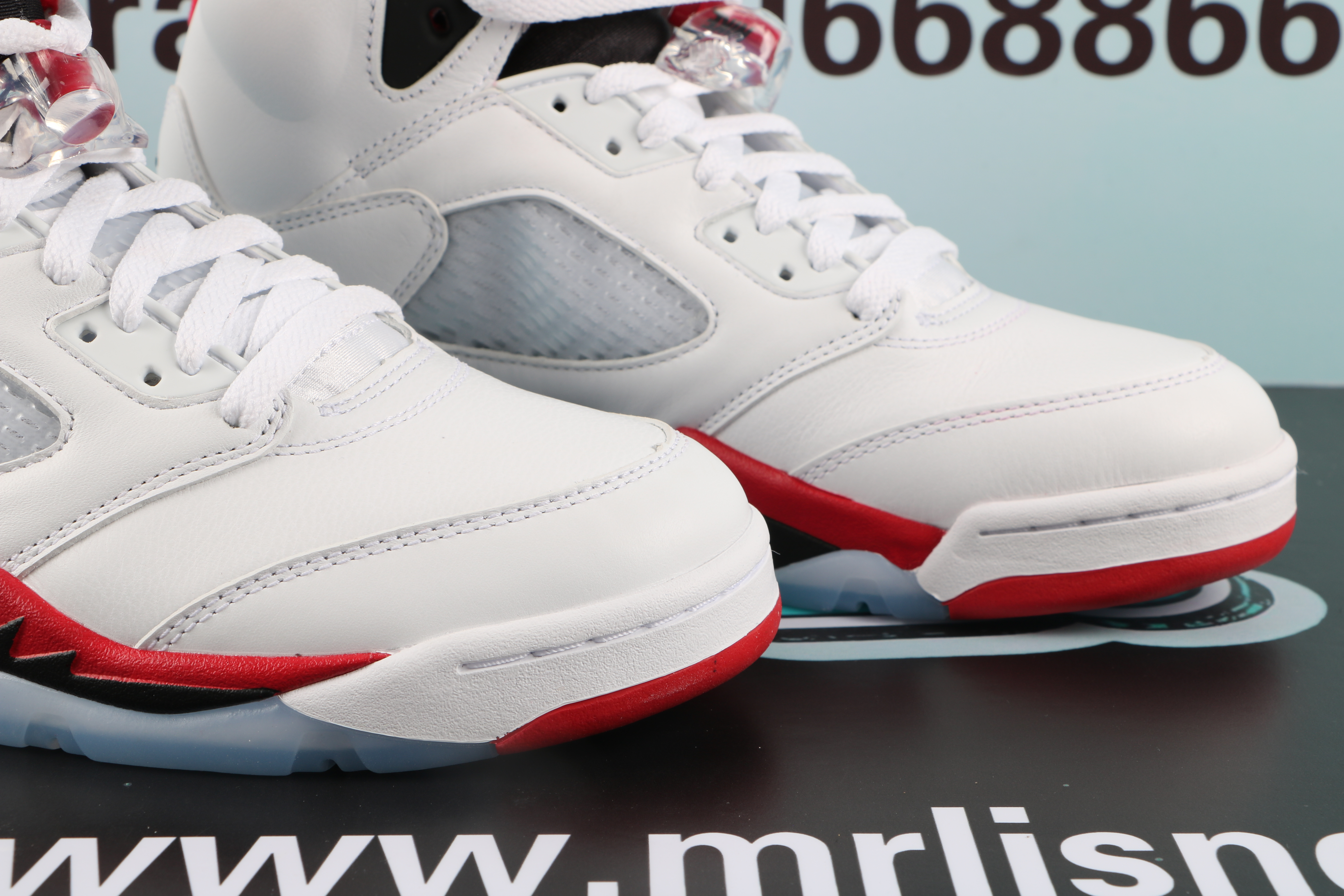 Jordan 5 Retro Fire Red Black Tongue