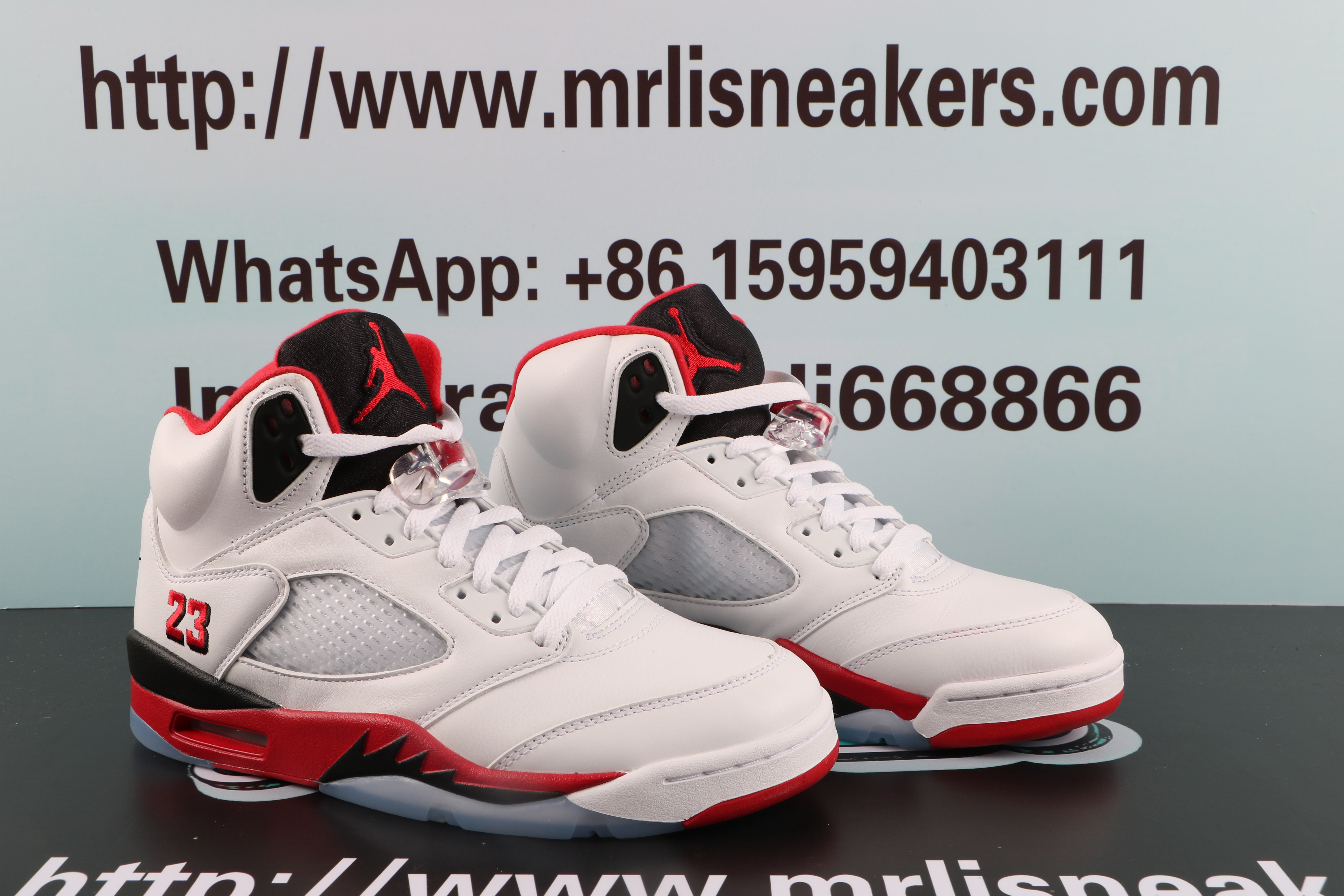 Jordan 5 Retro Fire Red Black Tongue