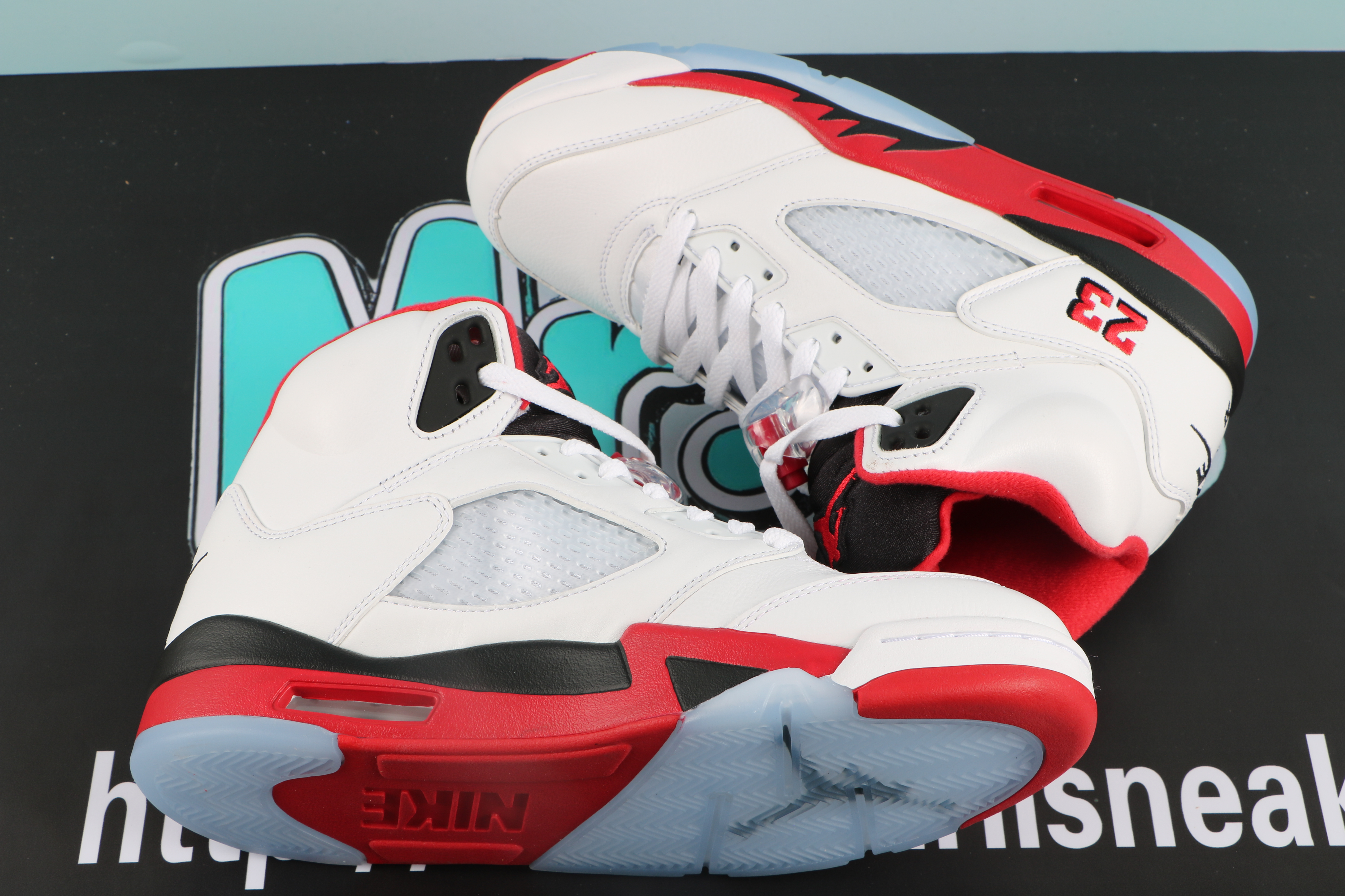 Jordan 5 Retro Fire Red Black Tongue