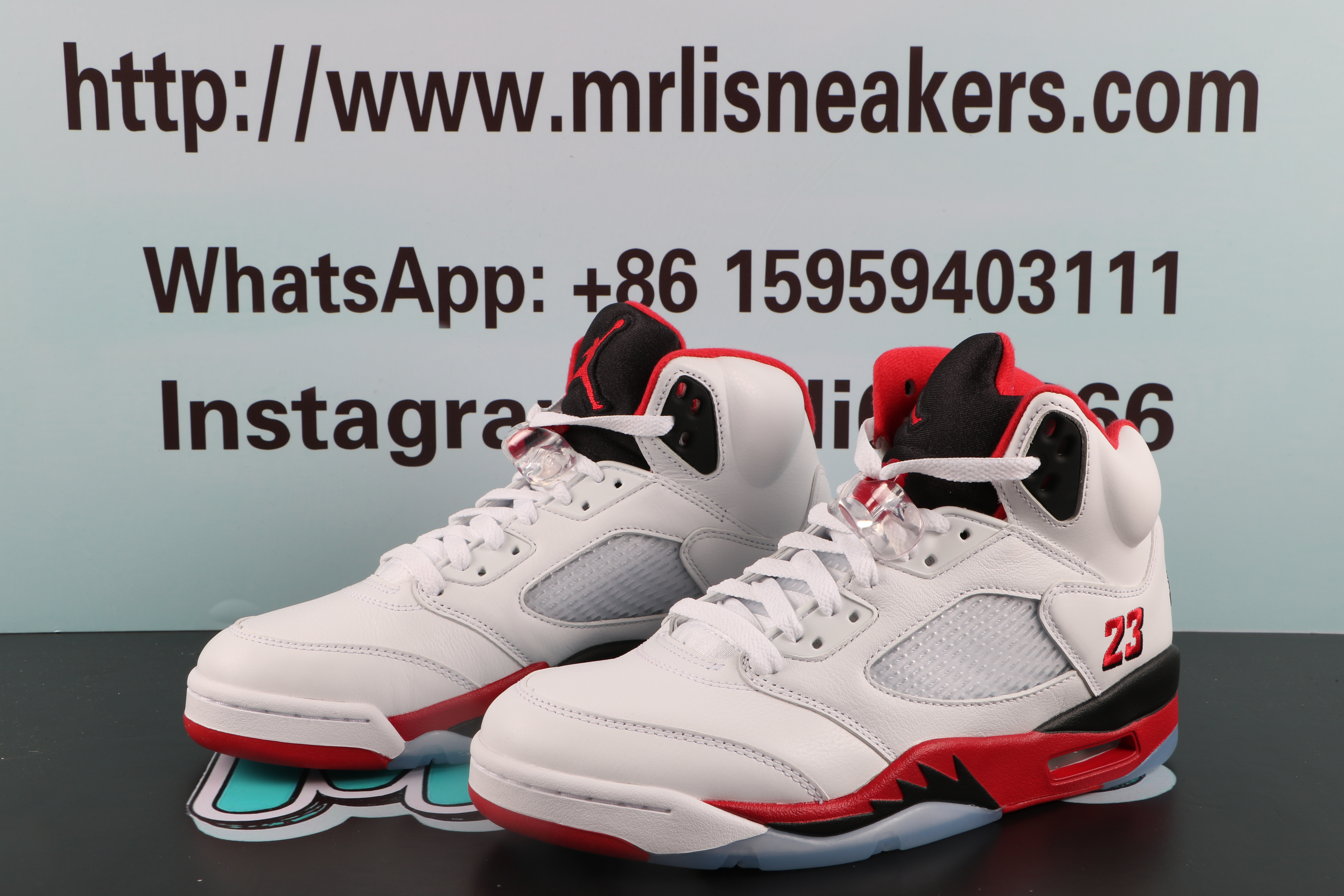 Jordan 5 Retro Fire Red Black Tongue