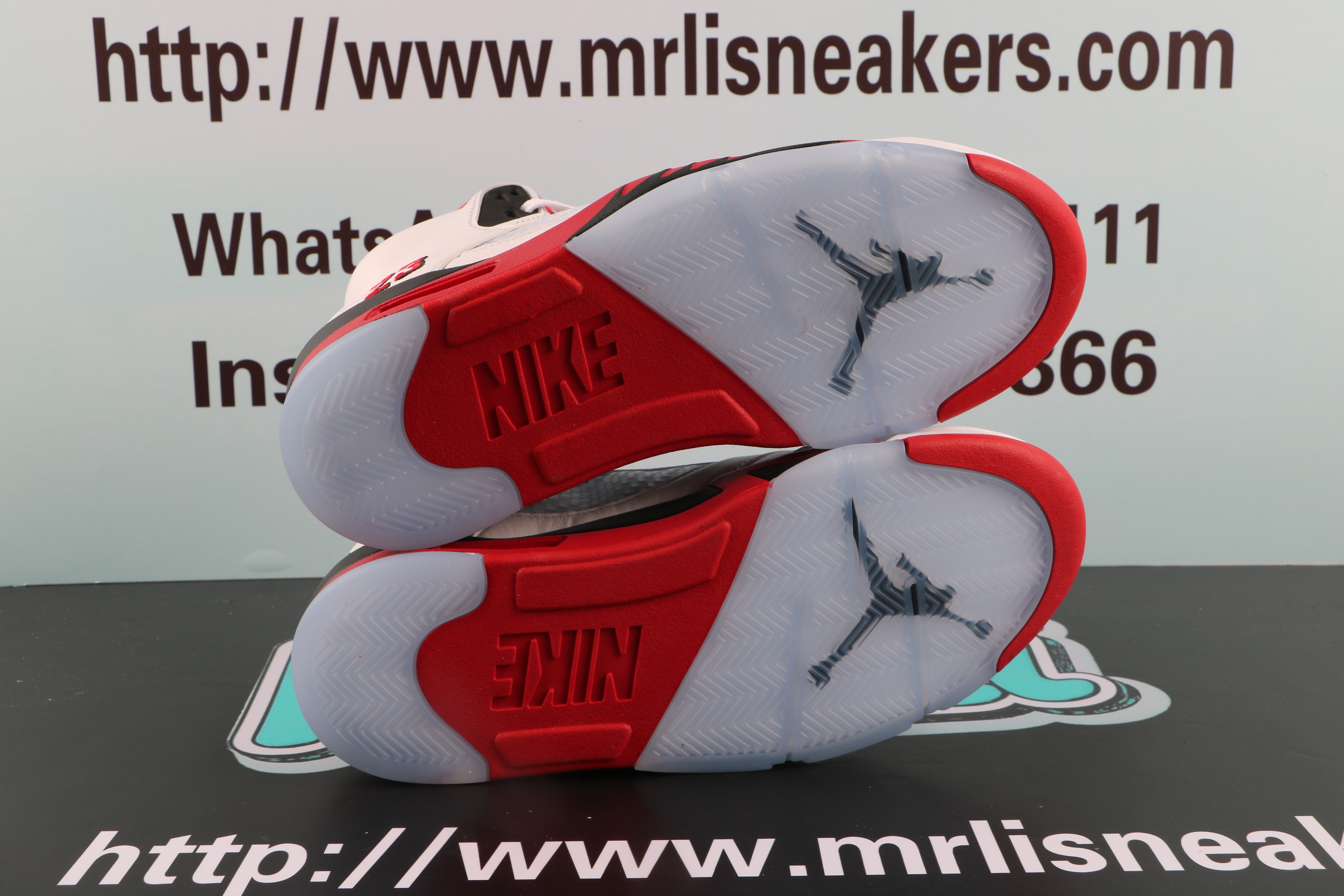Jordan 5 Retro Fire Red Black Tongue
