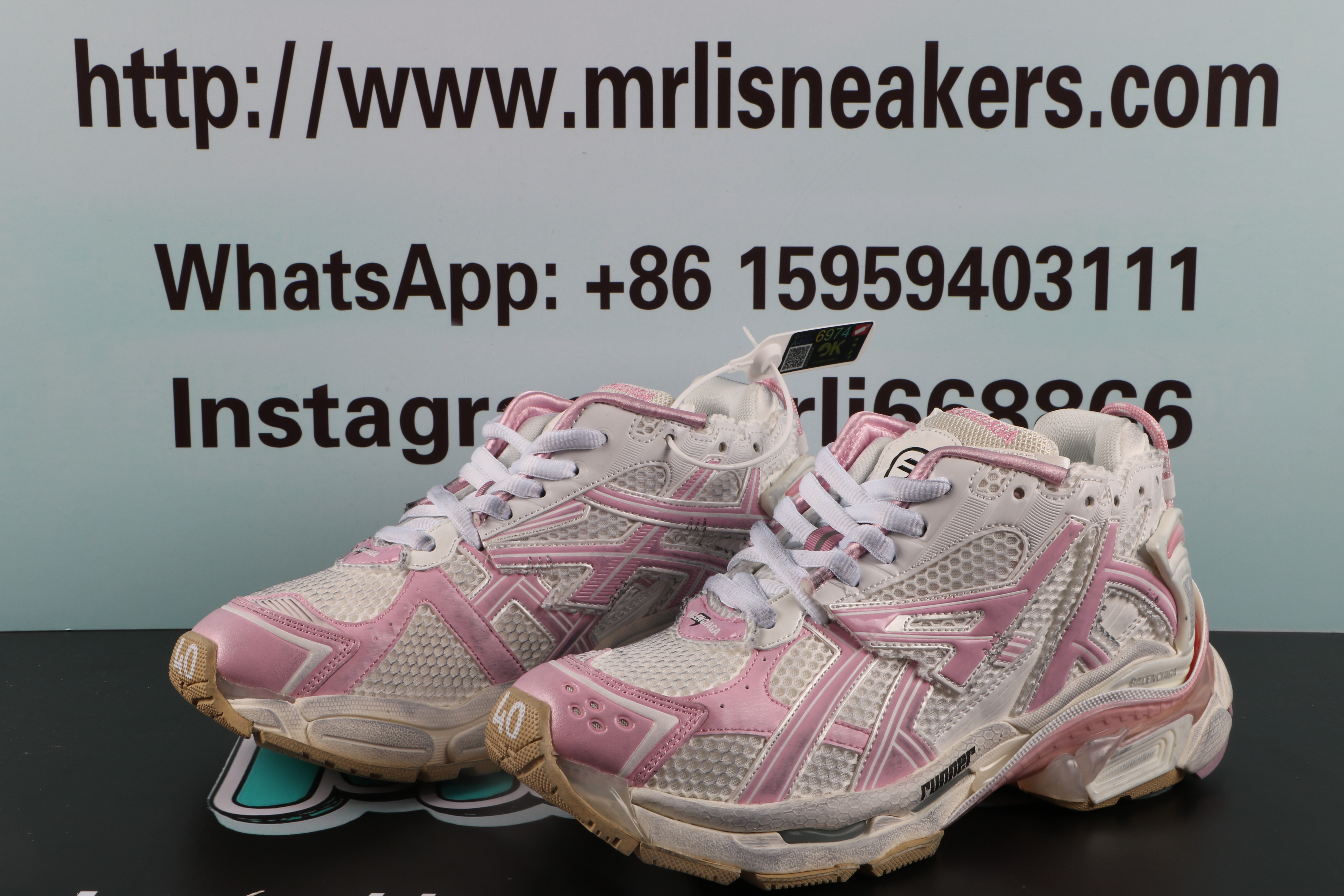 Balenciaga Runner Pink White