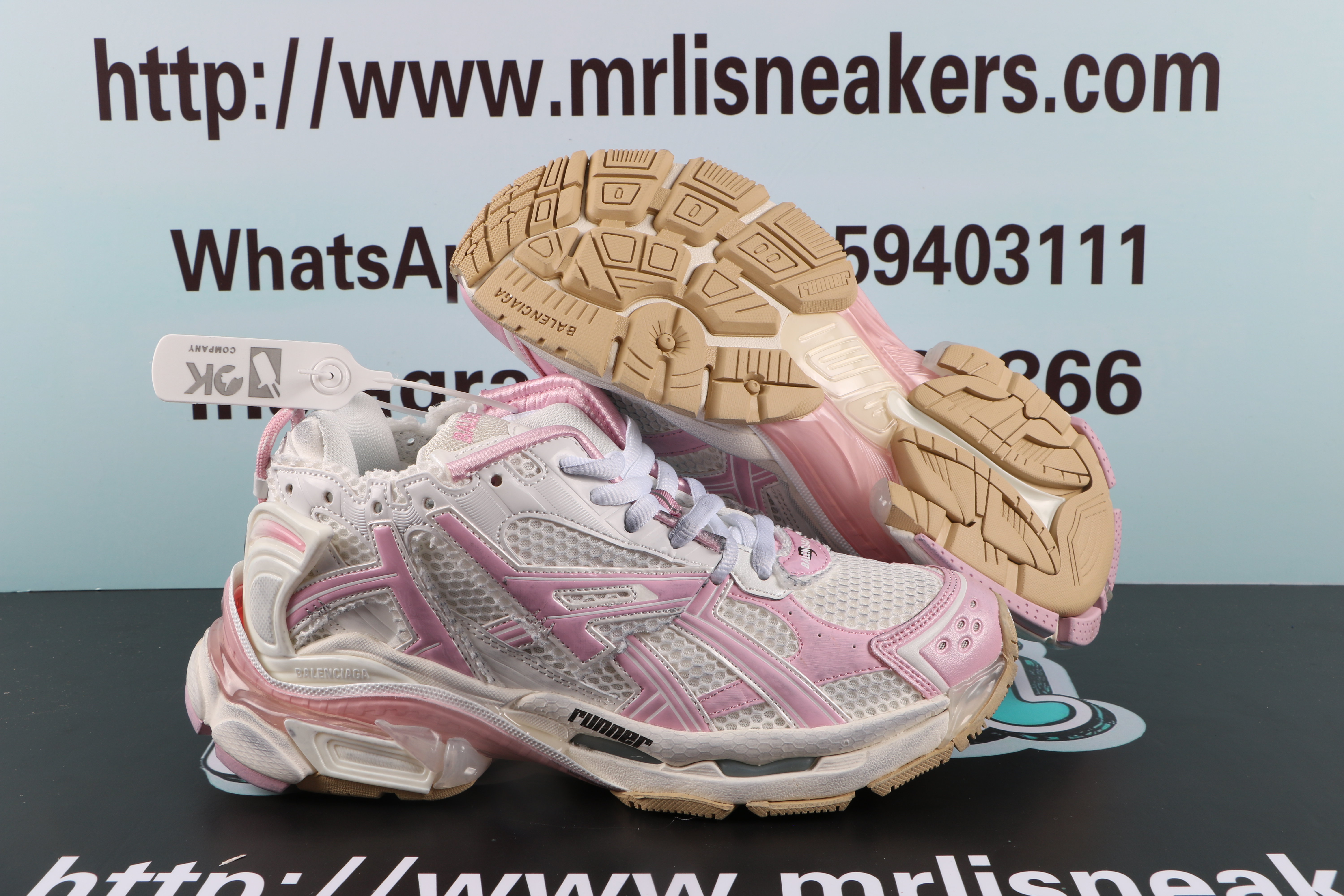 Balenciaga Runner Pink White