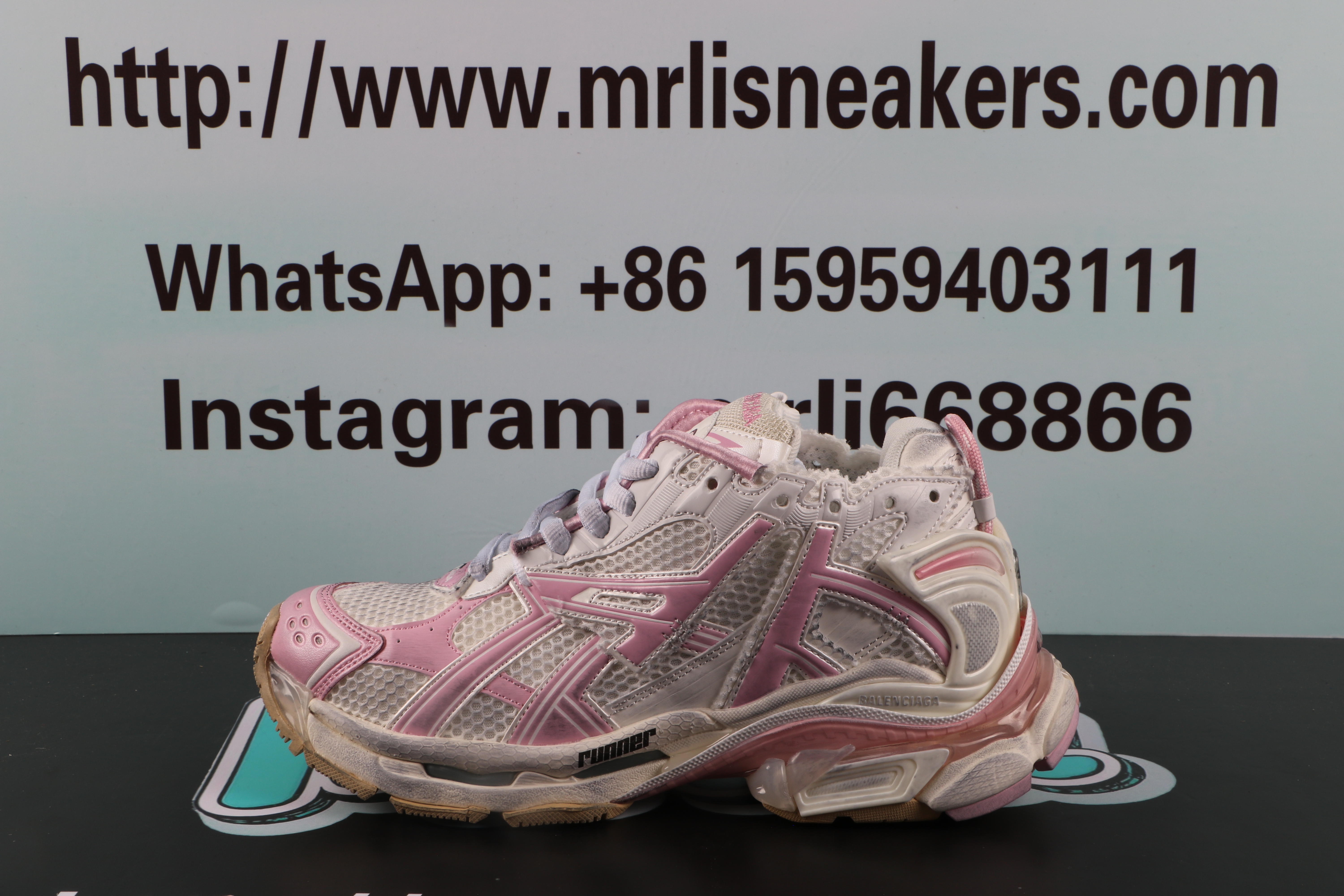 Balenciaga Runner Pink White