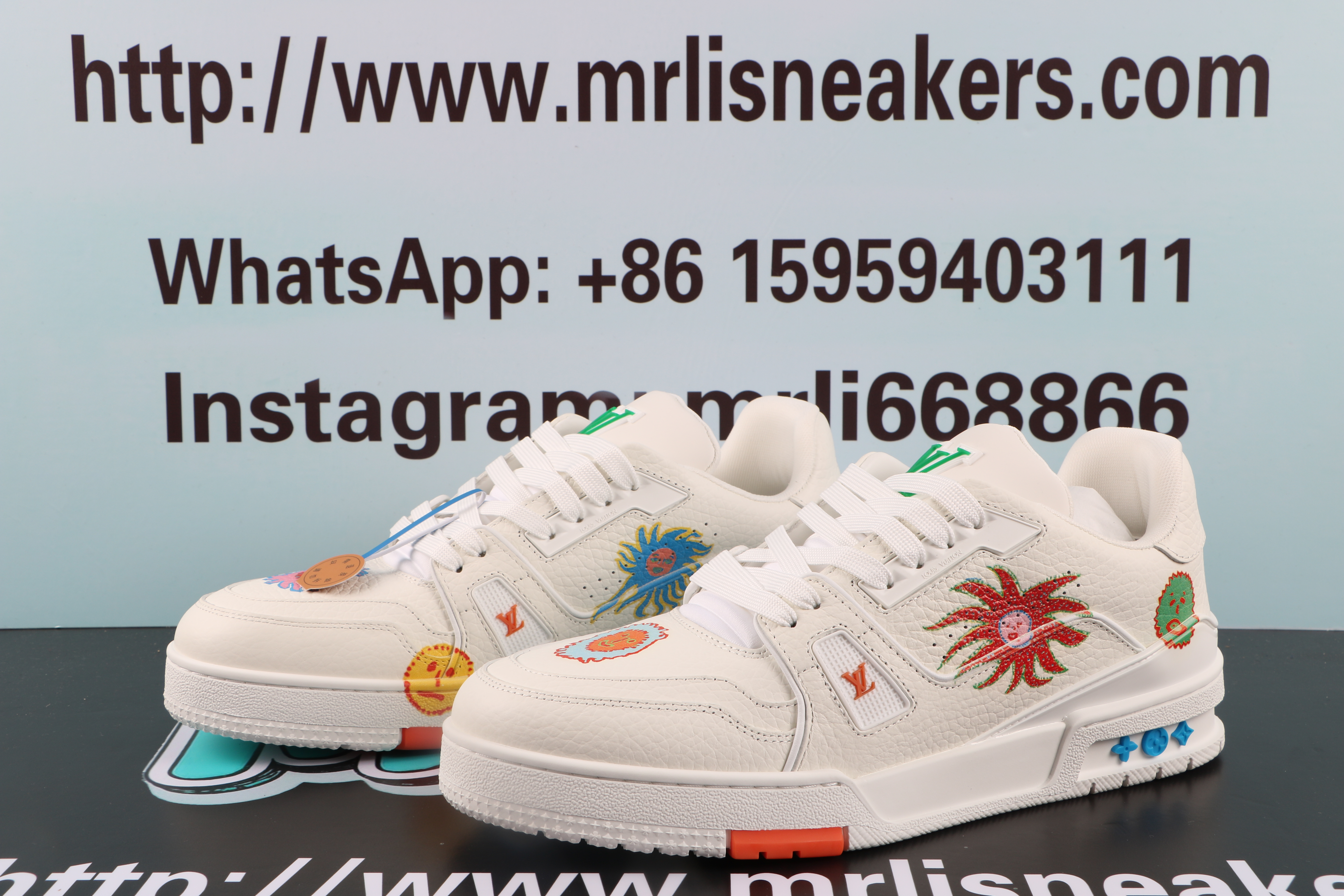 Louis Vuitton x Yayoi Kusama Trainer White Print