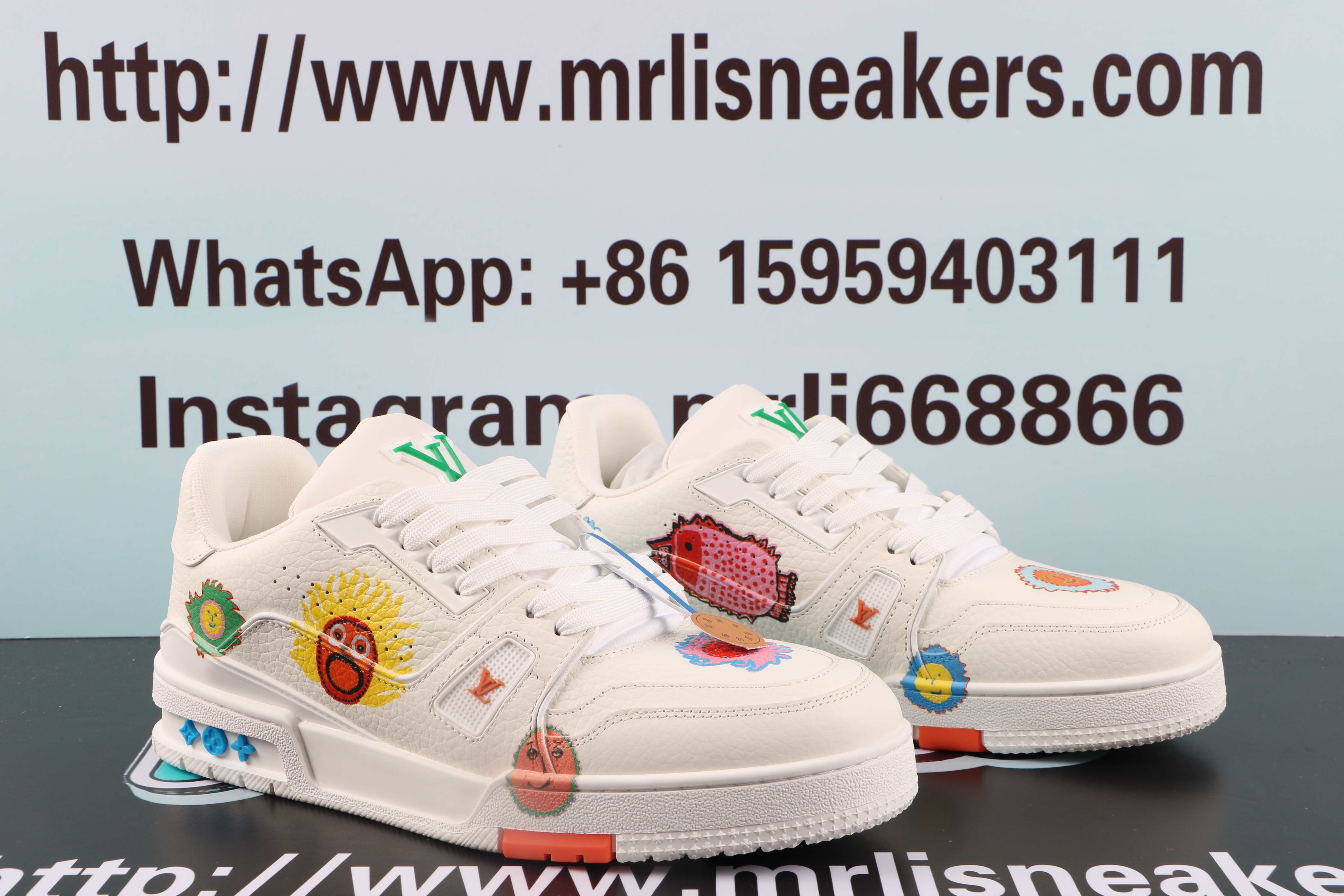 Louis Vuitton x Yayoi Kusama Trainer White Print