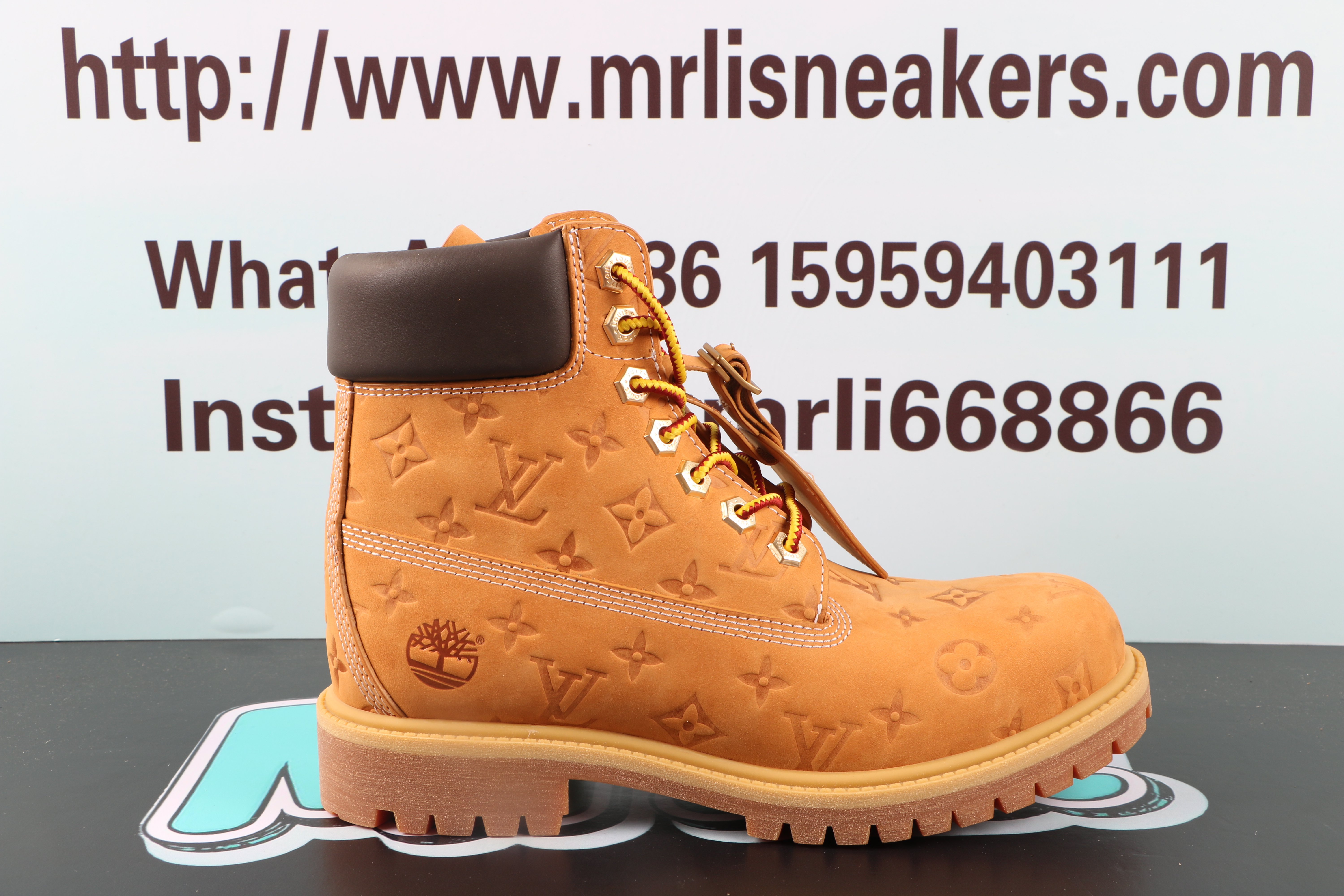 Louis Vuitton Timberland 6 Ankle Boot Wheat Monogram