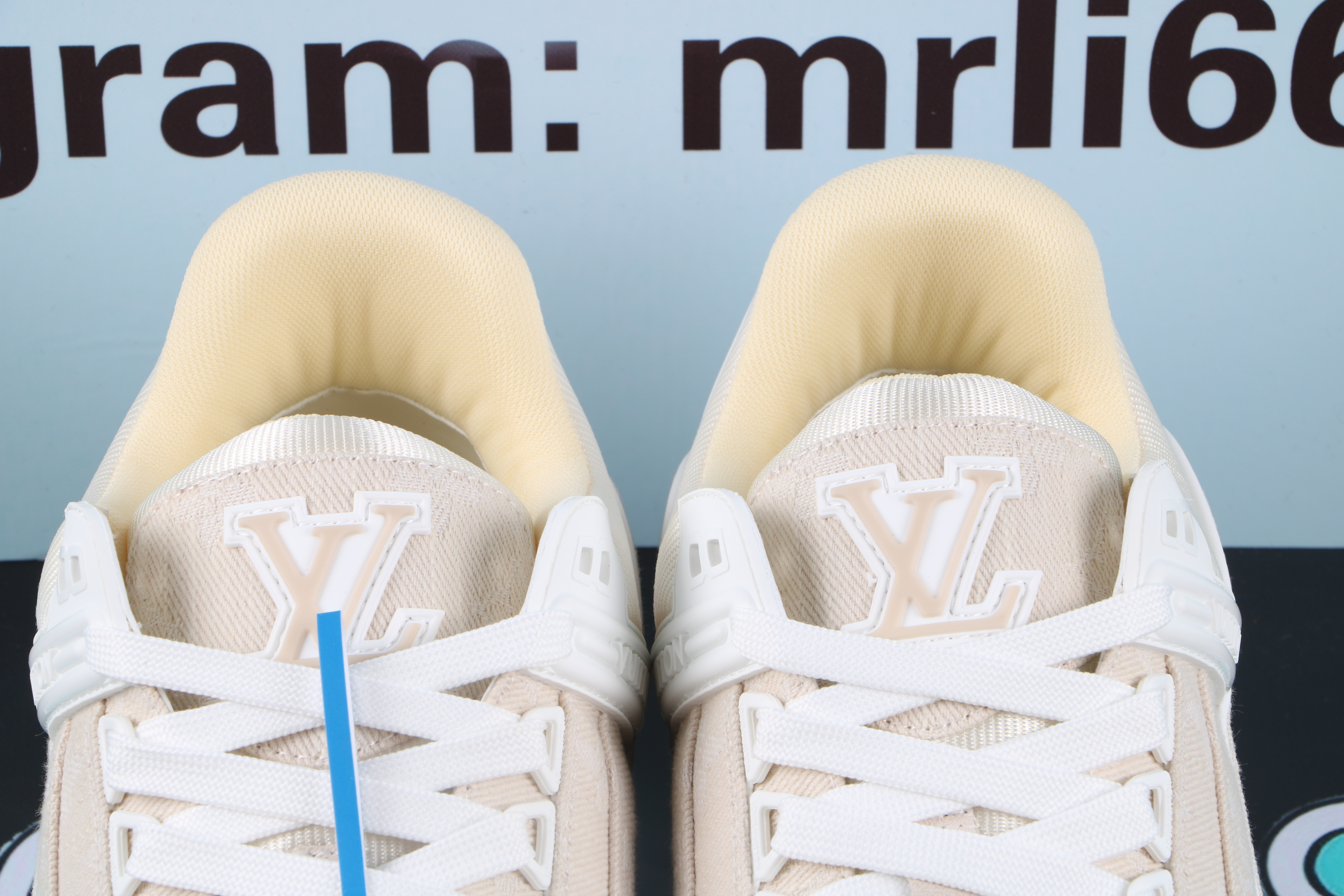 Louis Vuitton LV Trainer Beige Monogram Demin $ 159.00