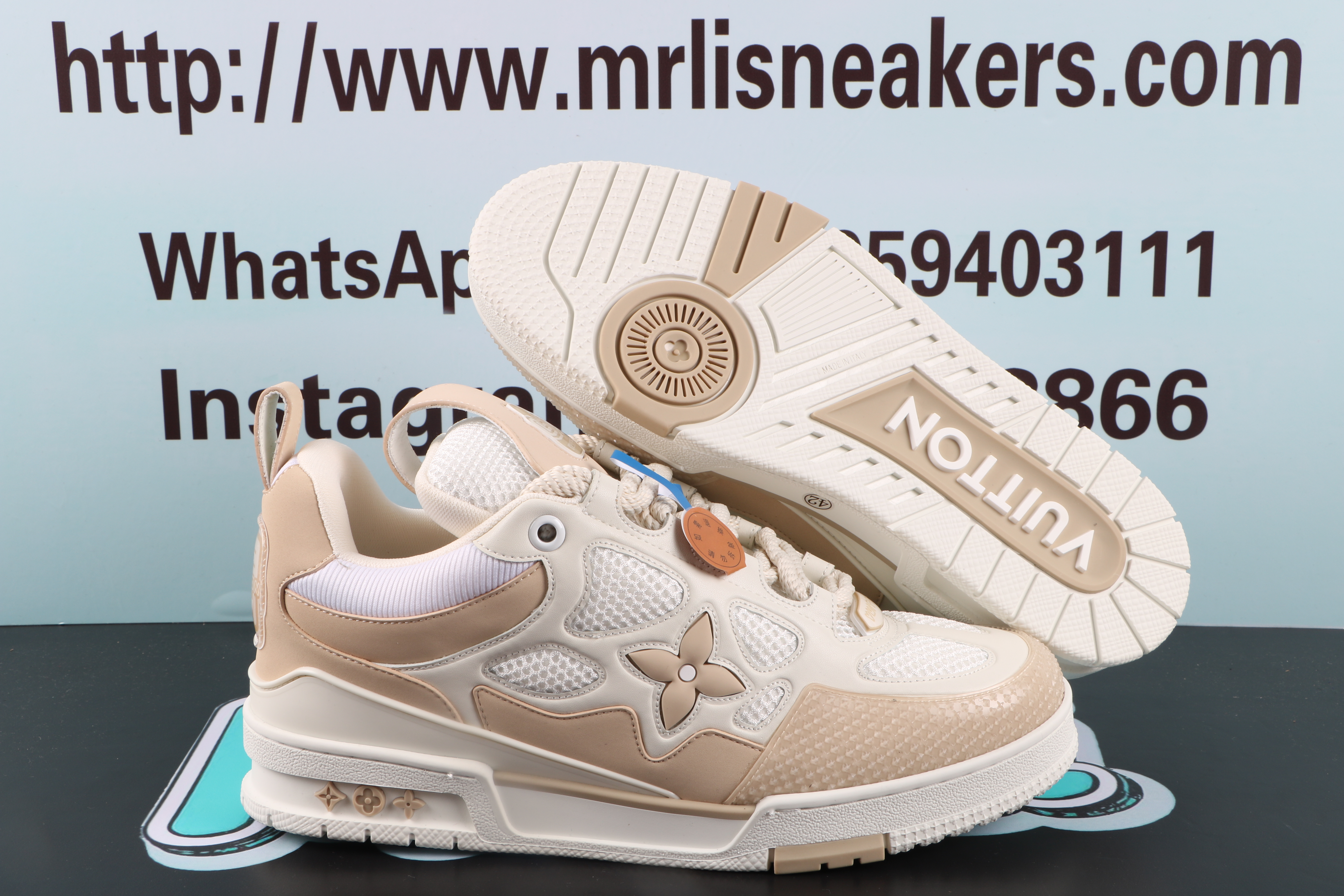 Louis Vuitton LV Skate Sneaker Beige White