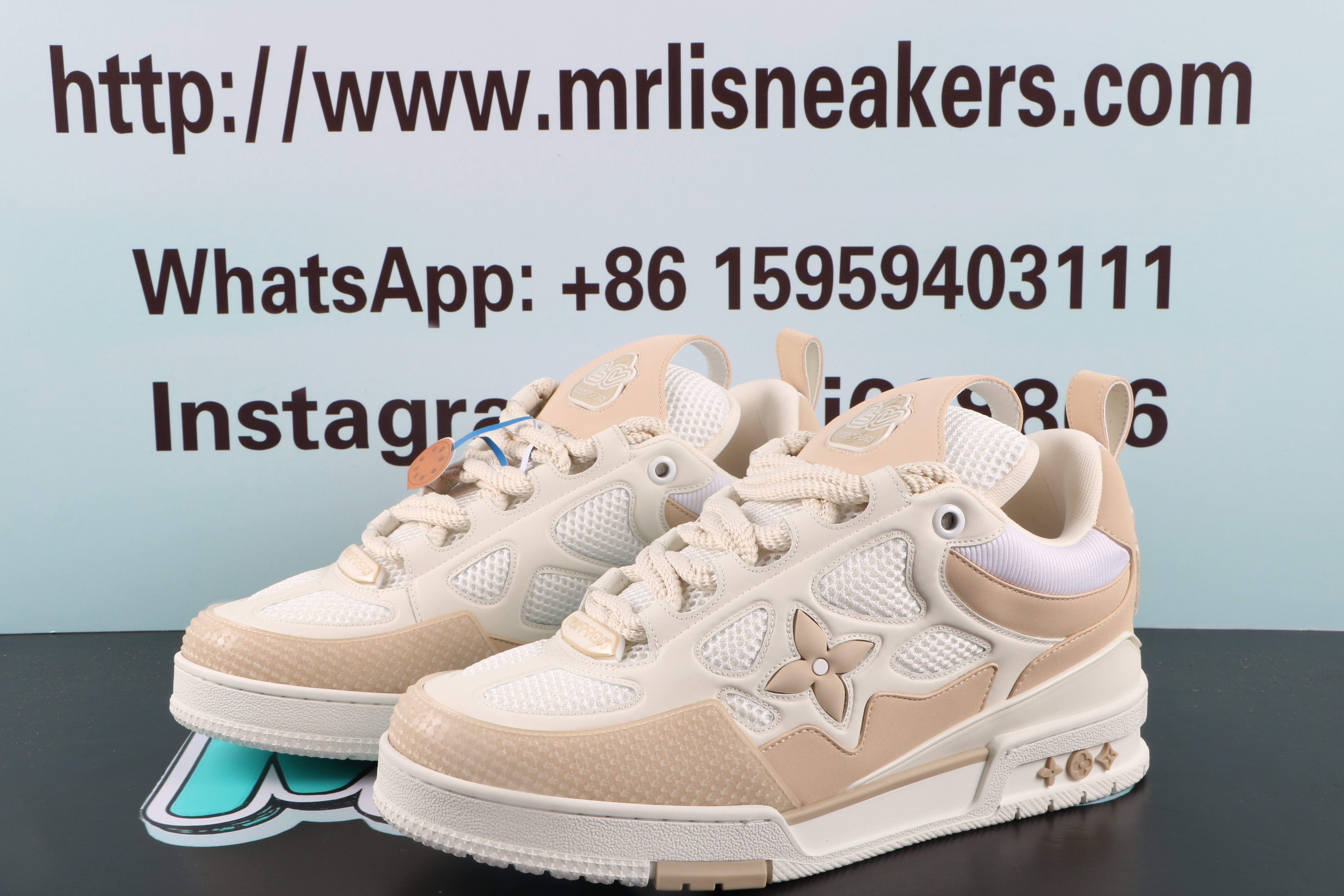 Louis Vuitton LV Skate Sneaker Beige White
