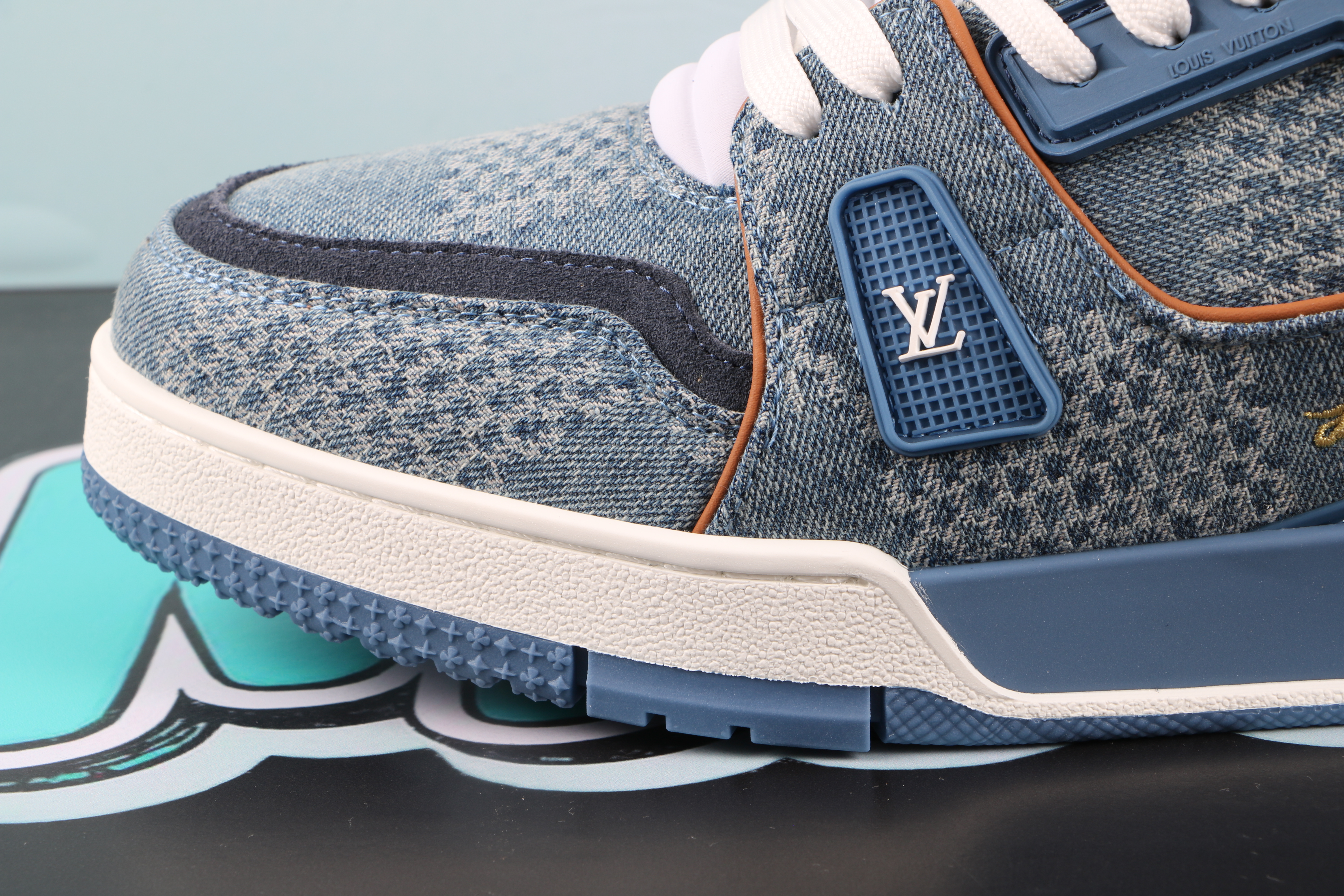 Louis Vuitton LV Trainer Blue Damier 3D Denim