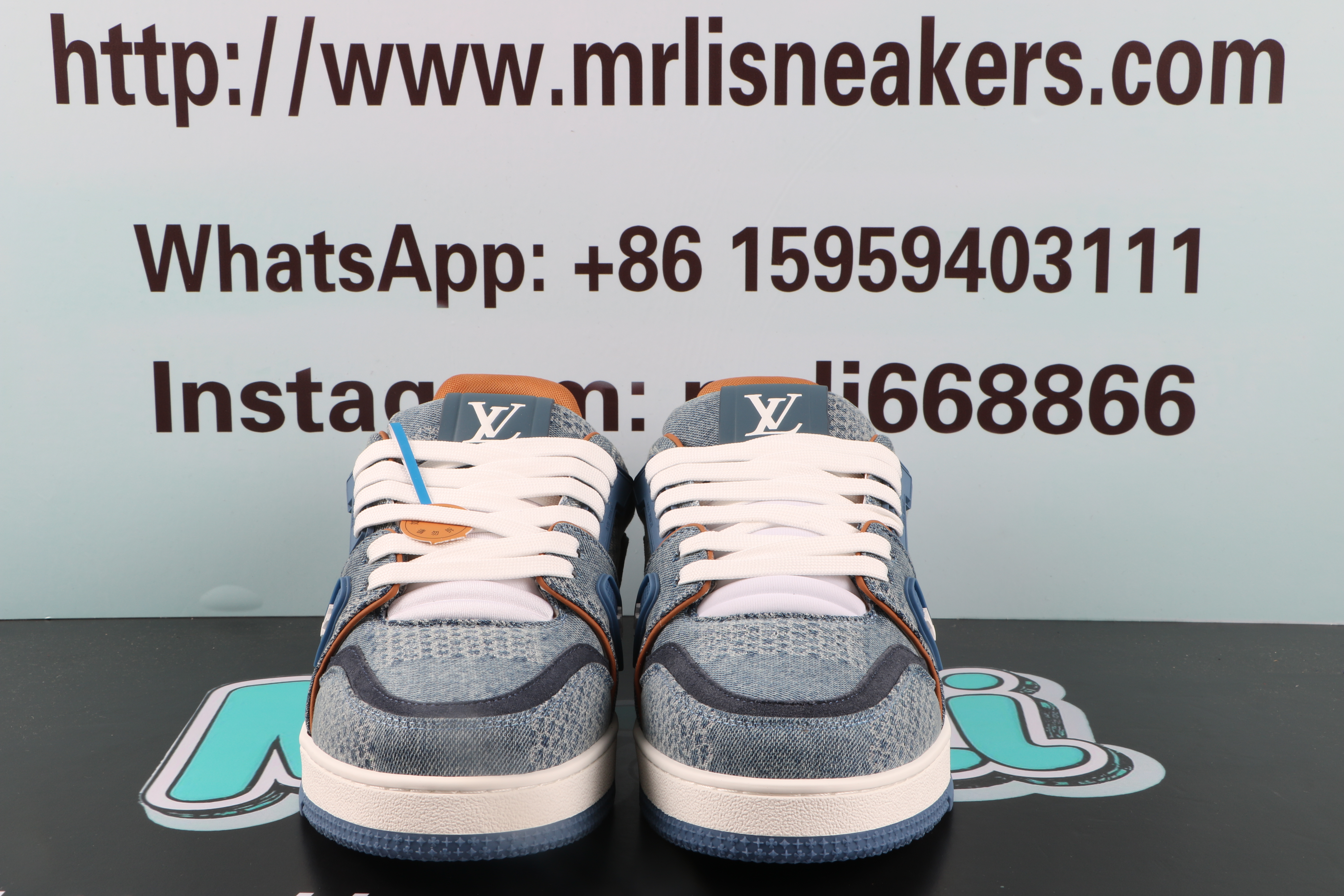 Louis Vuitton LV Trainer Blue Damier 3D Denim