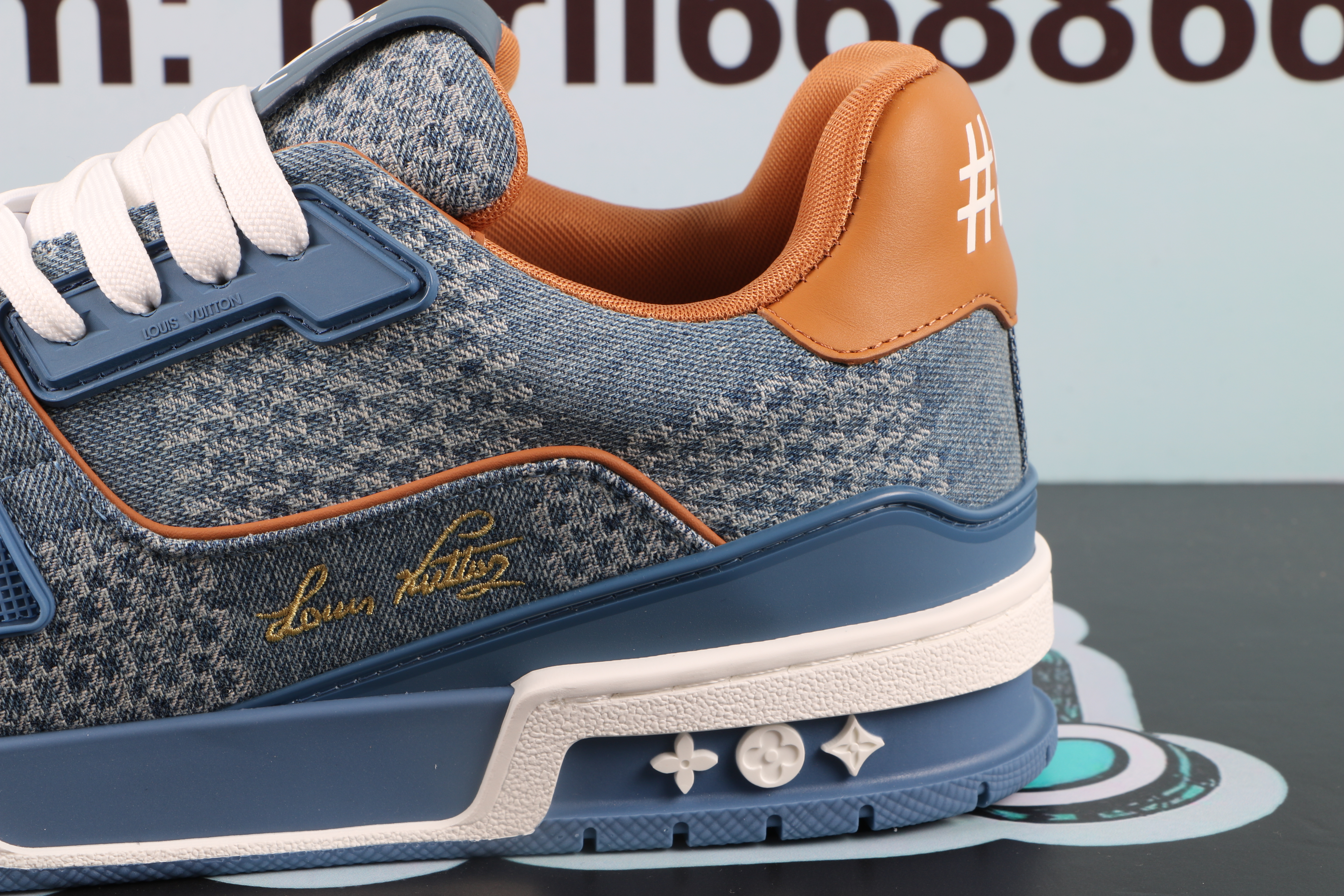 Louis Vuitton LV Trainer Blue Damier 3D Denim