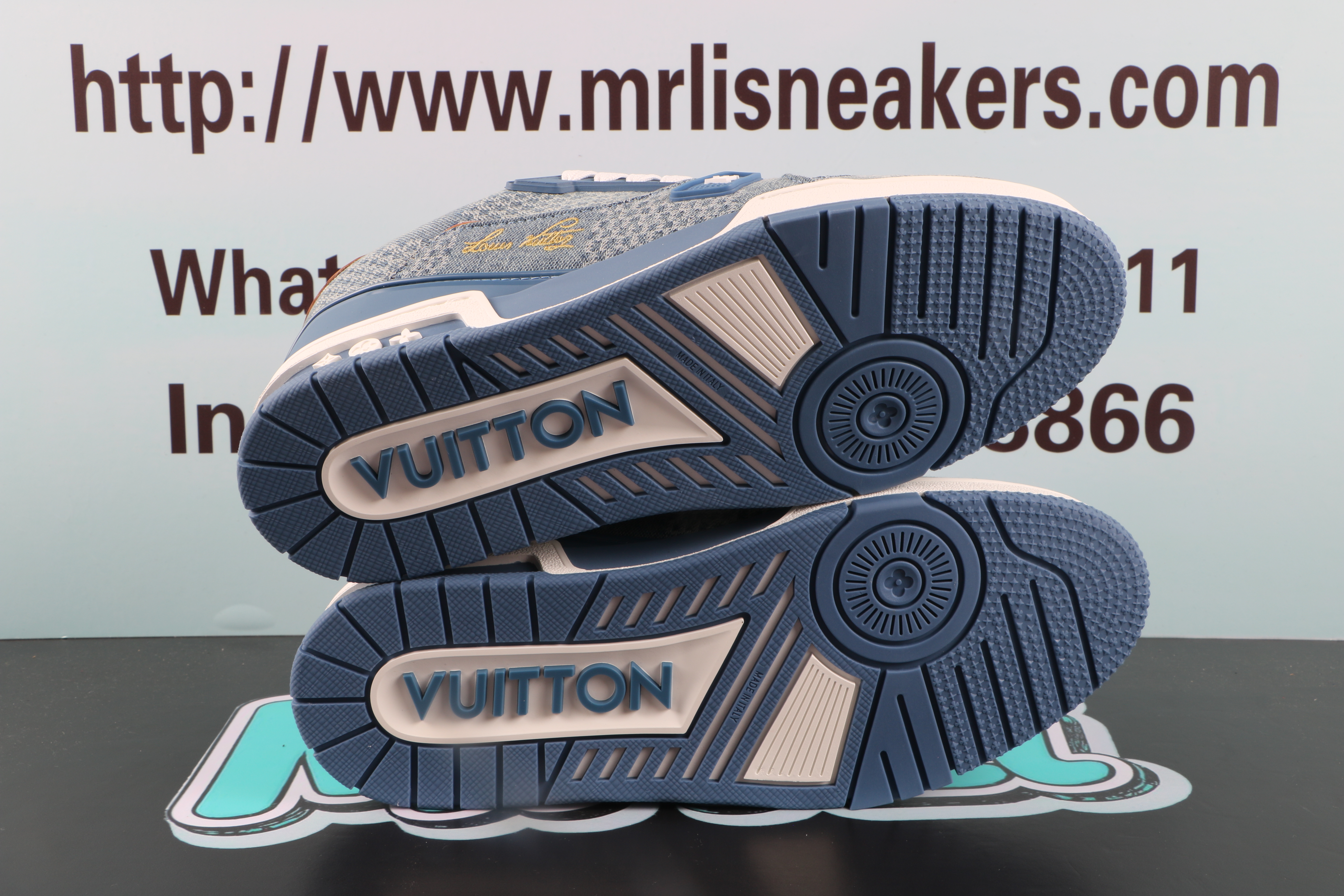 Louis Vuitton LV Trainer Blue Damier 3D Denim