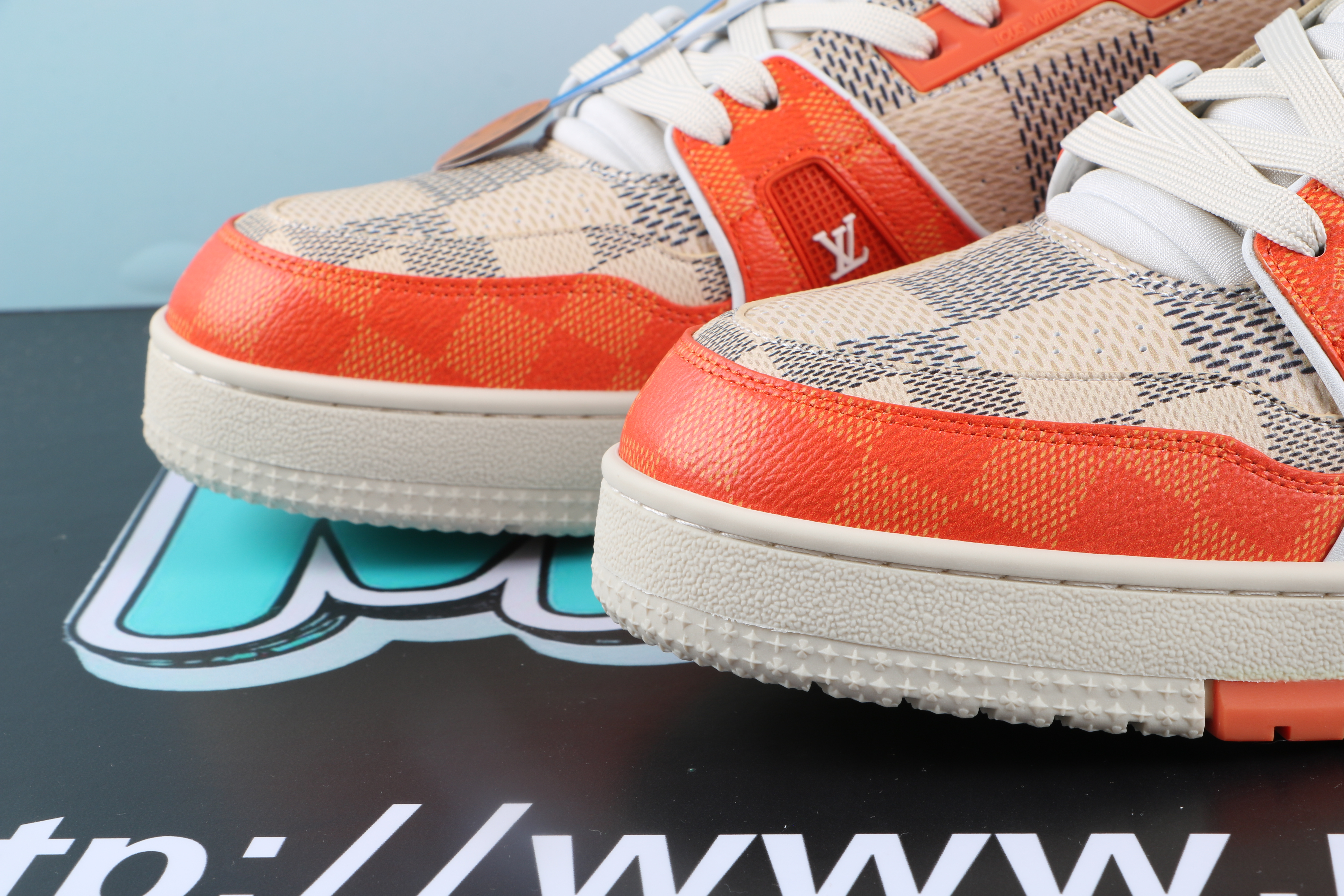 Louis Vuitton LV Trainer Damier White Orange