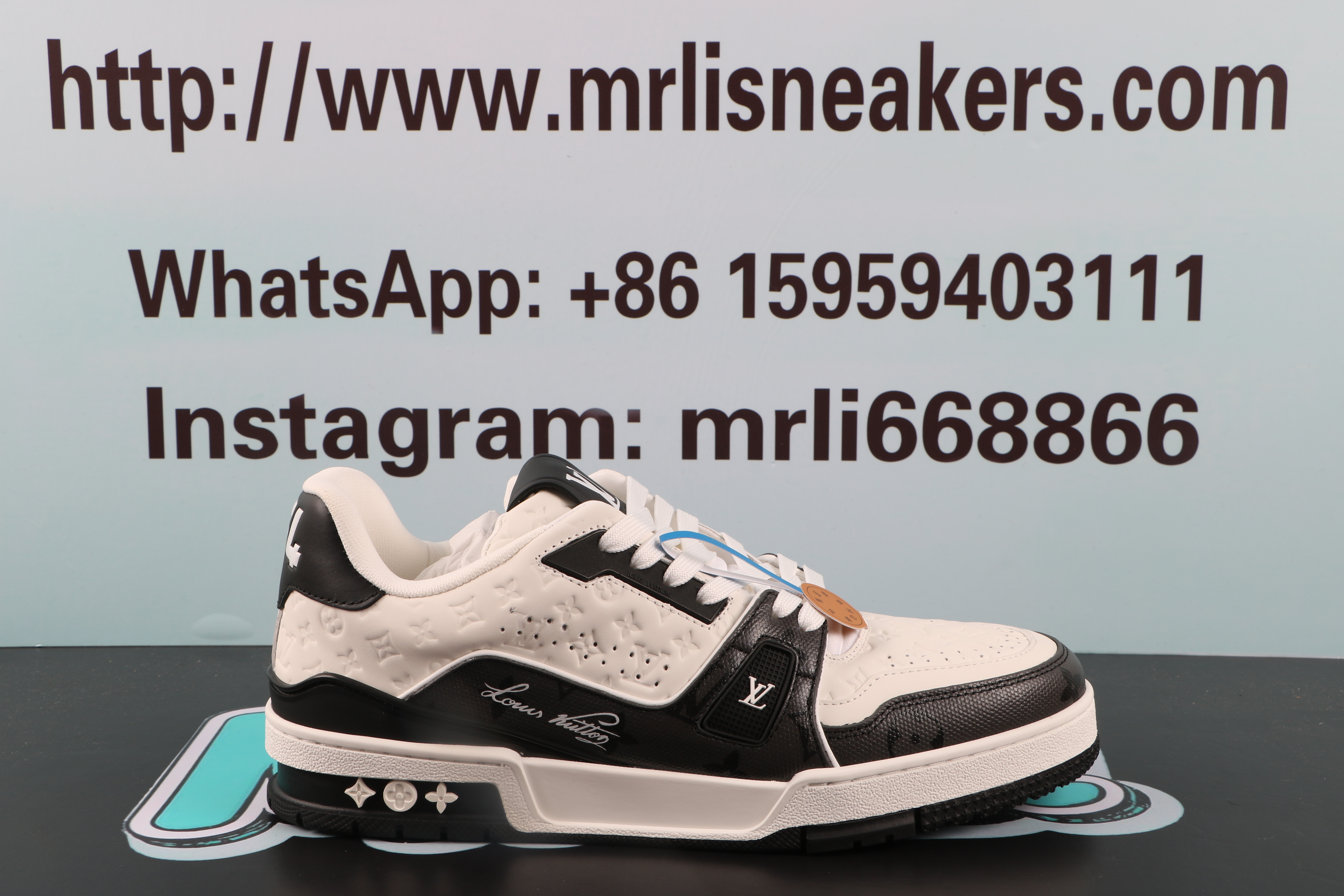 Louis Vuitton LV Trainer #54 Black wihte