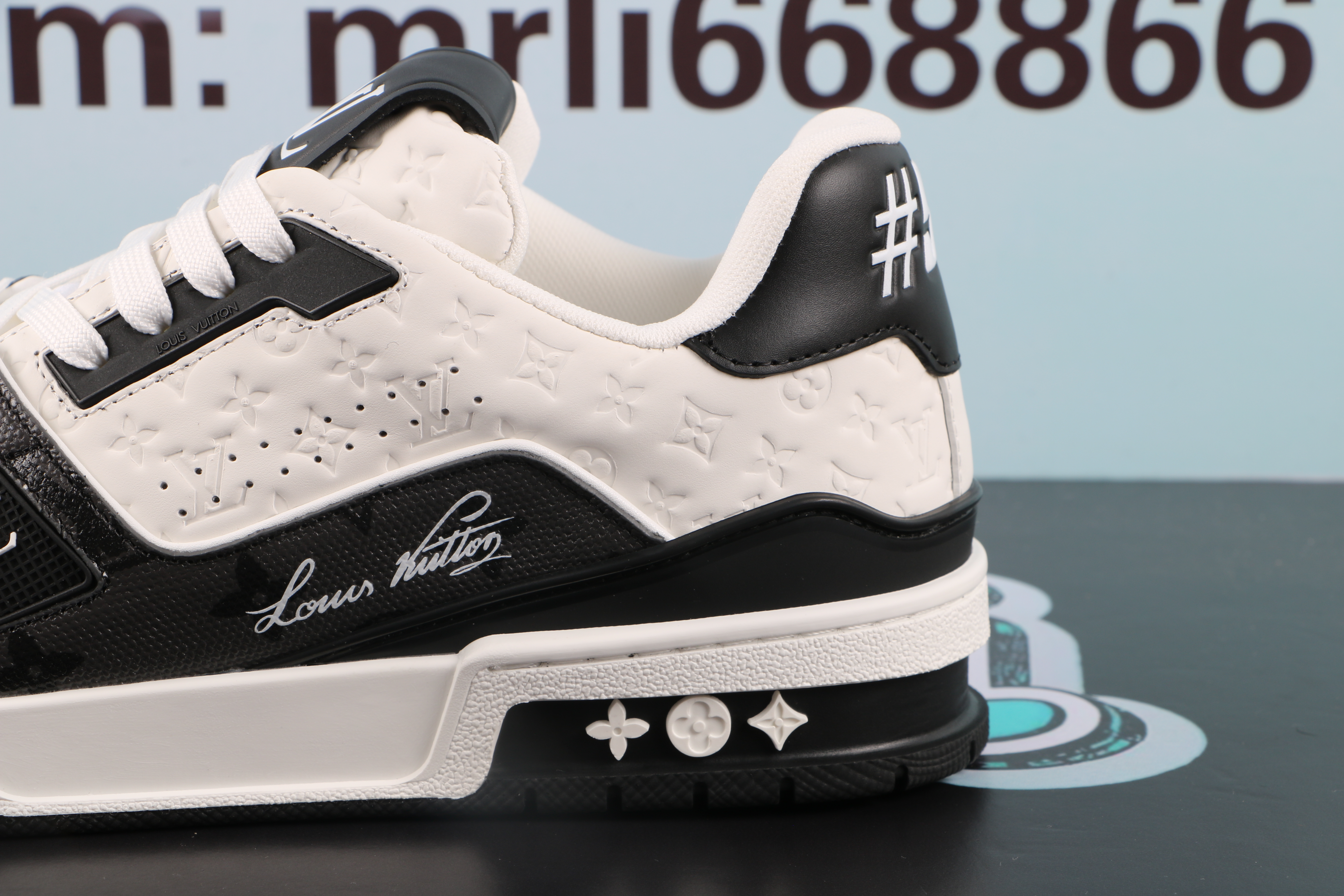 Louis Vuitton LV Trainer #54 Black wihte