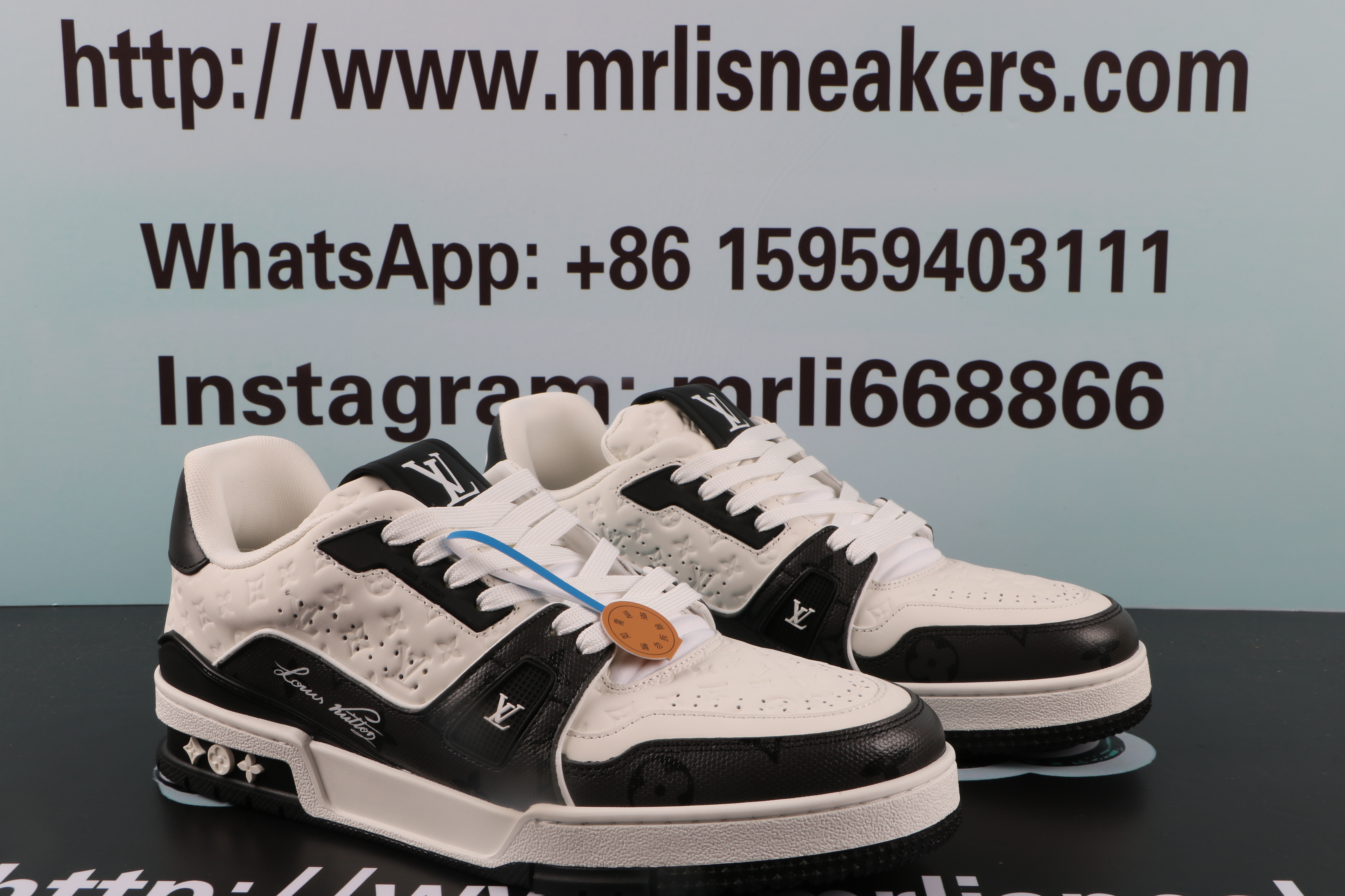 Louis Vuitton LV Trainer #54 Black wihte