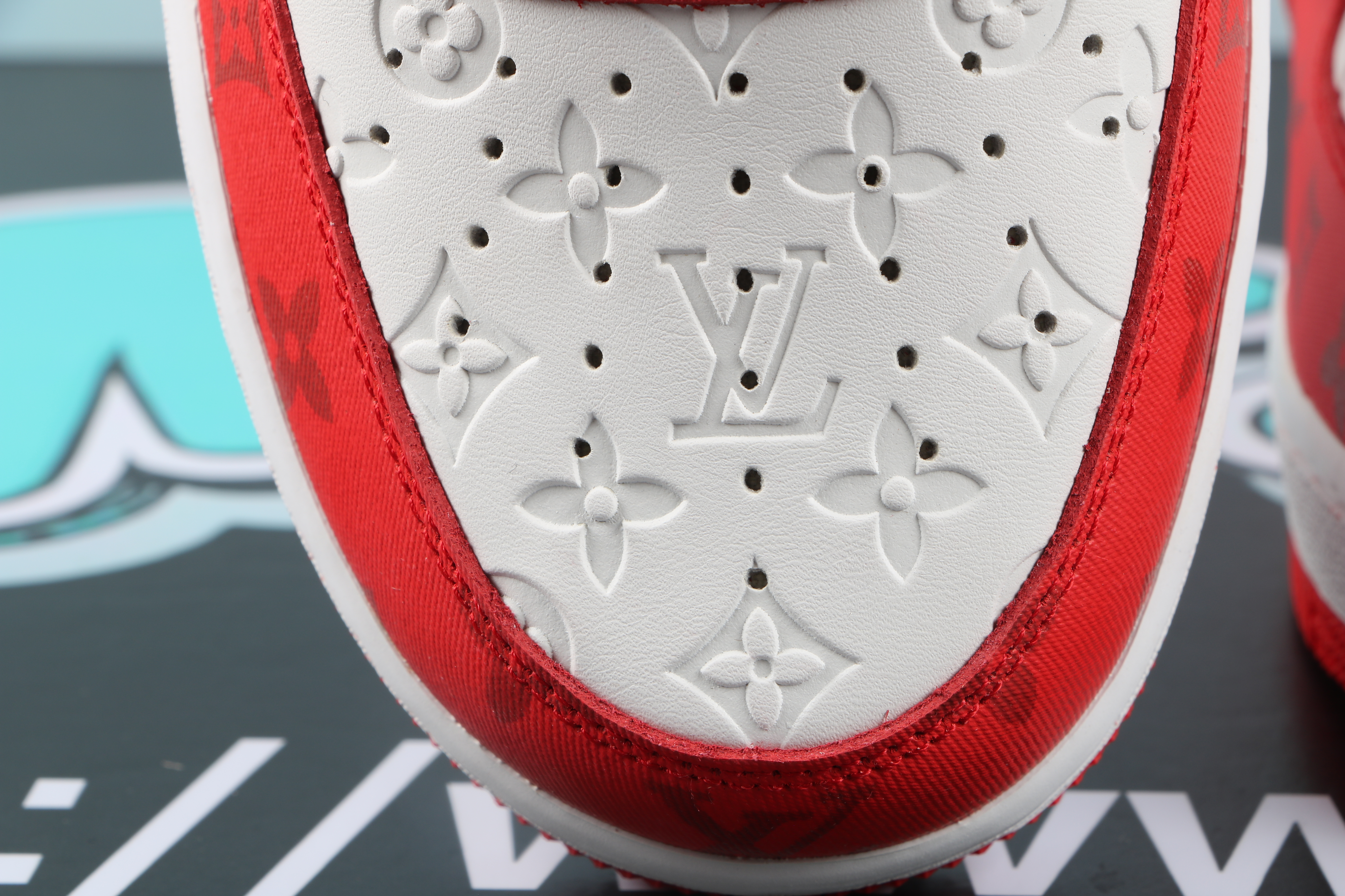 Louis Vuitton Nike Air Force 1 Low By Virgil Abloh White Red