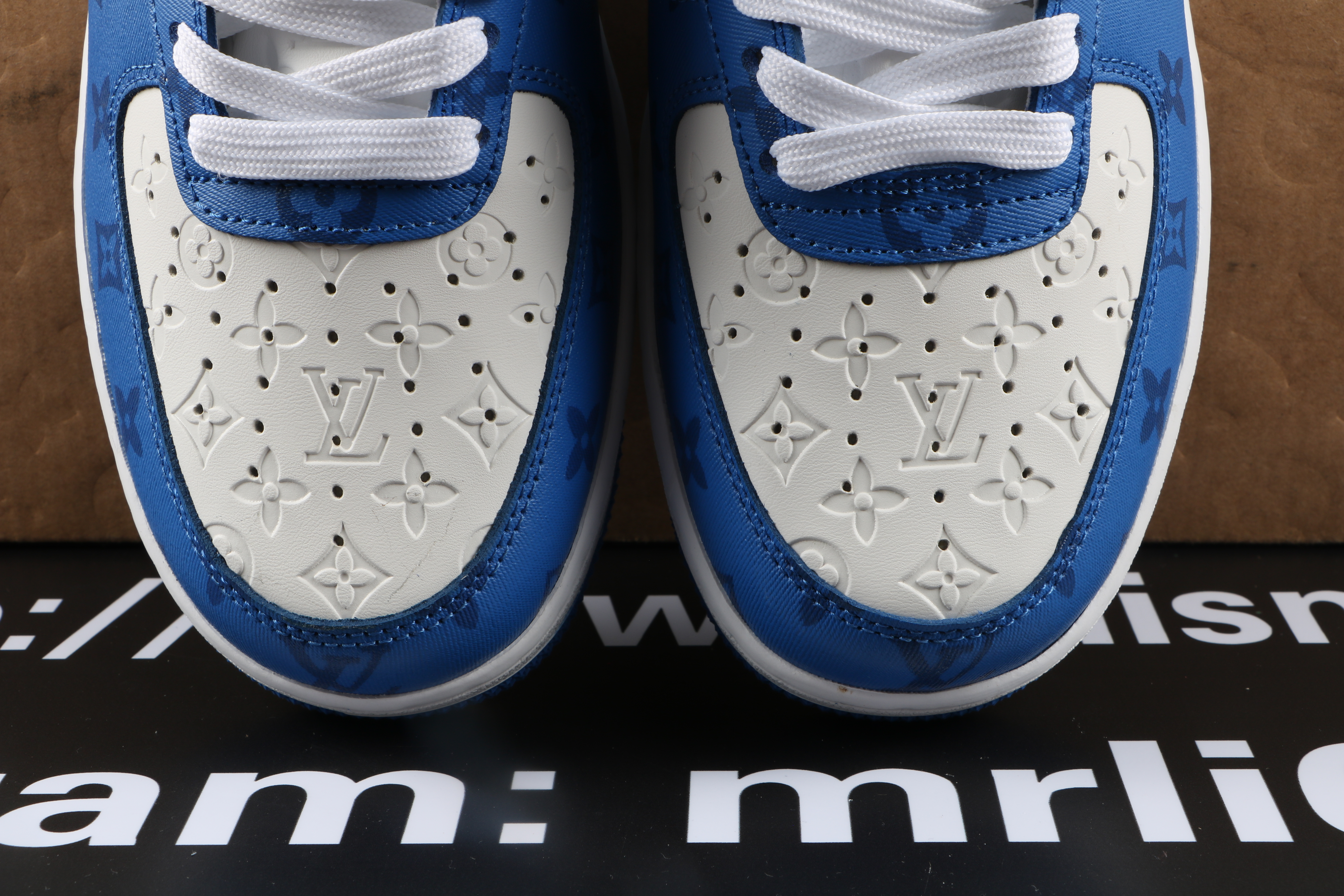 Louis Vuitton Nike Air Force 1 Low By Virgil Abloh White Royal
