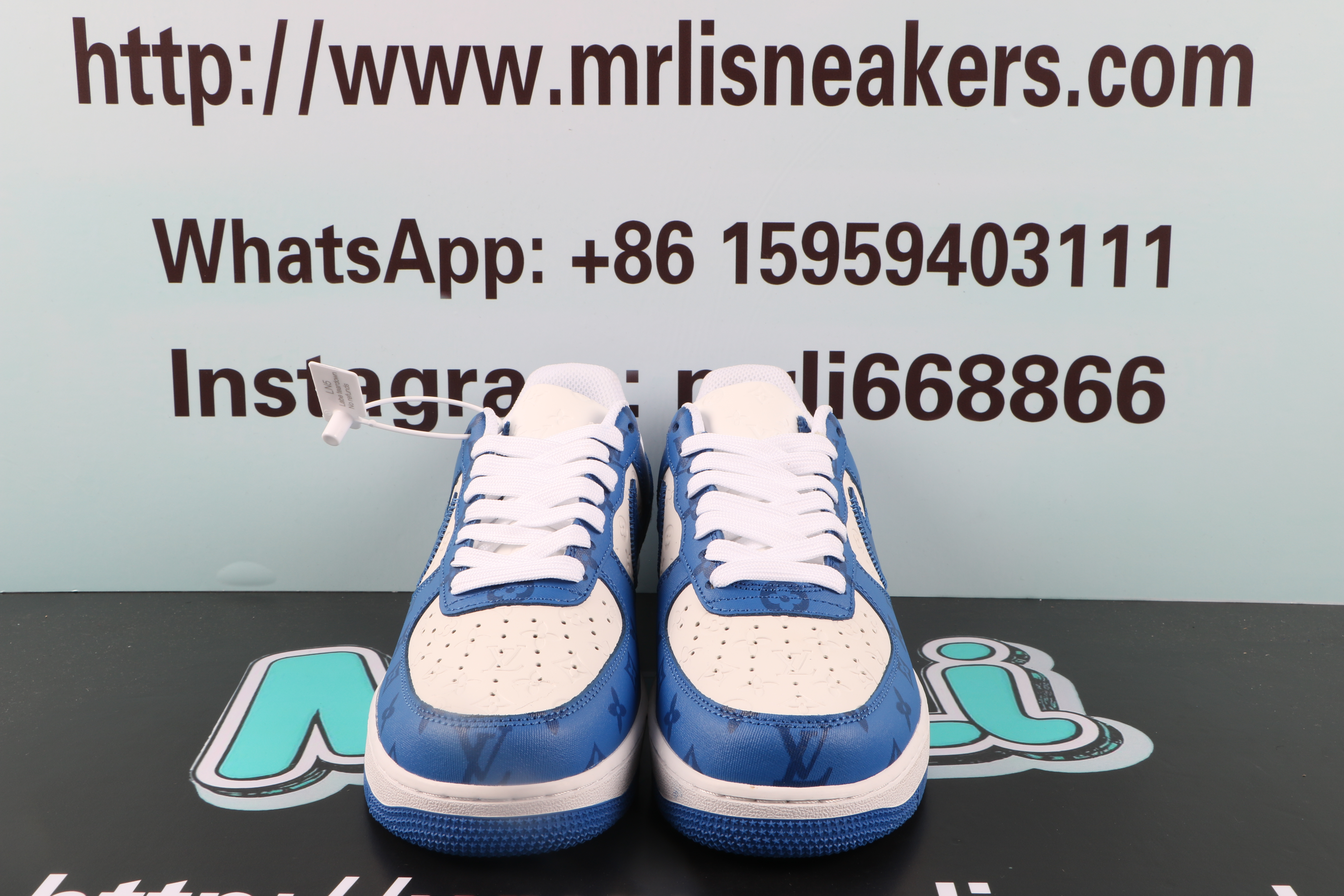 Louis Vuitton Nike Air Force 1 Low By Virgil Abloh White Royal
