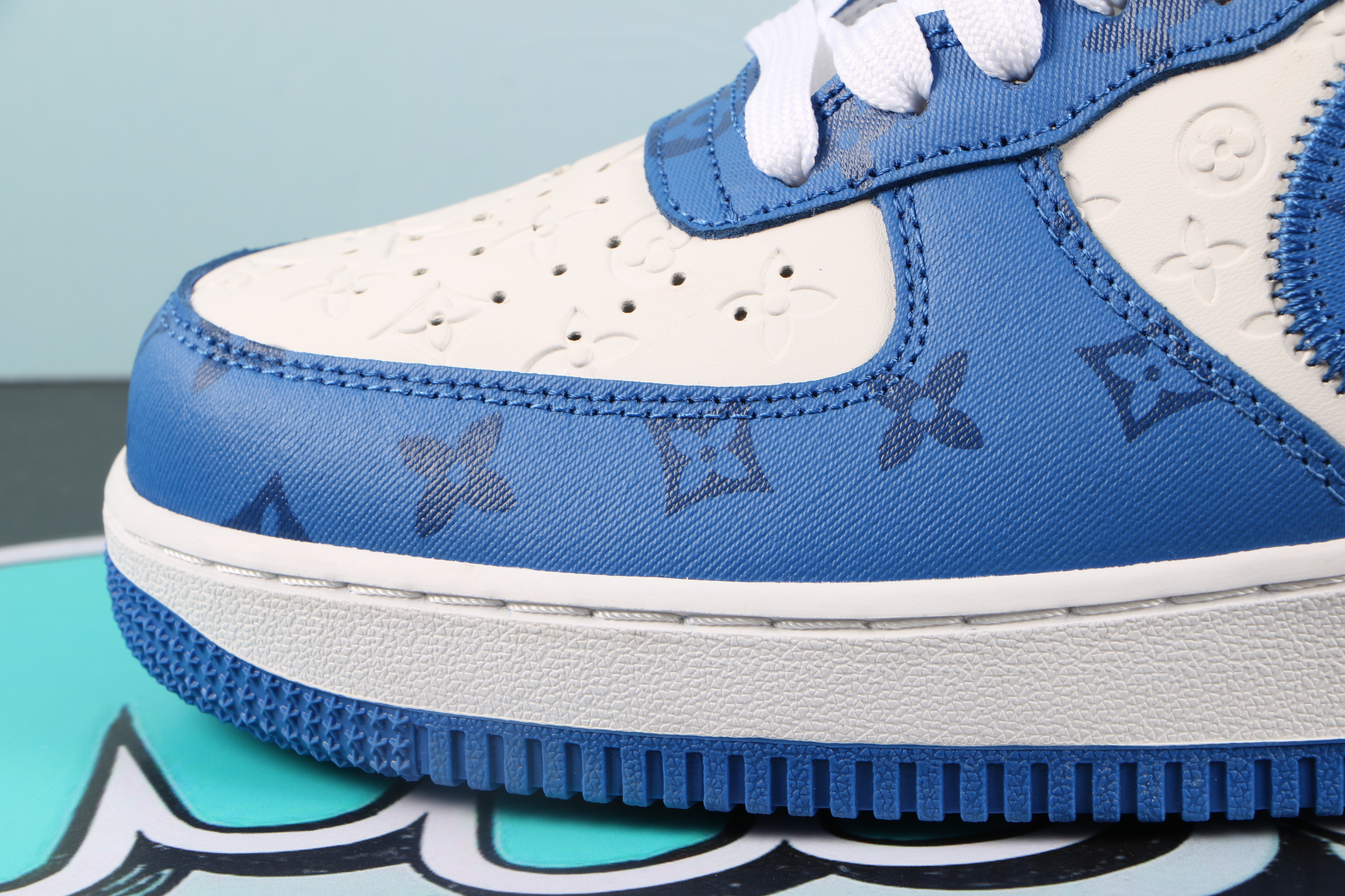 Louis Vuitton Nike Air Force 1 Low By Virgil Abloh White Royal