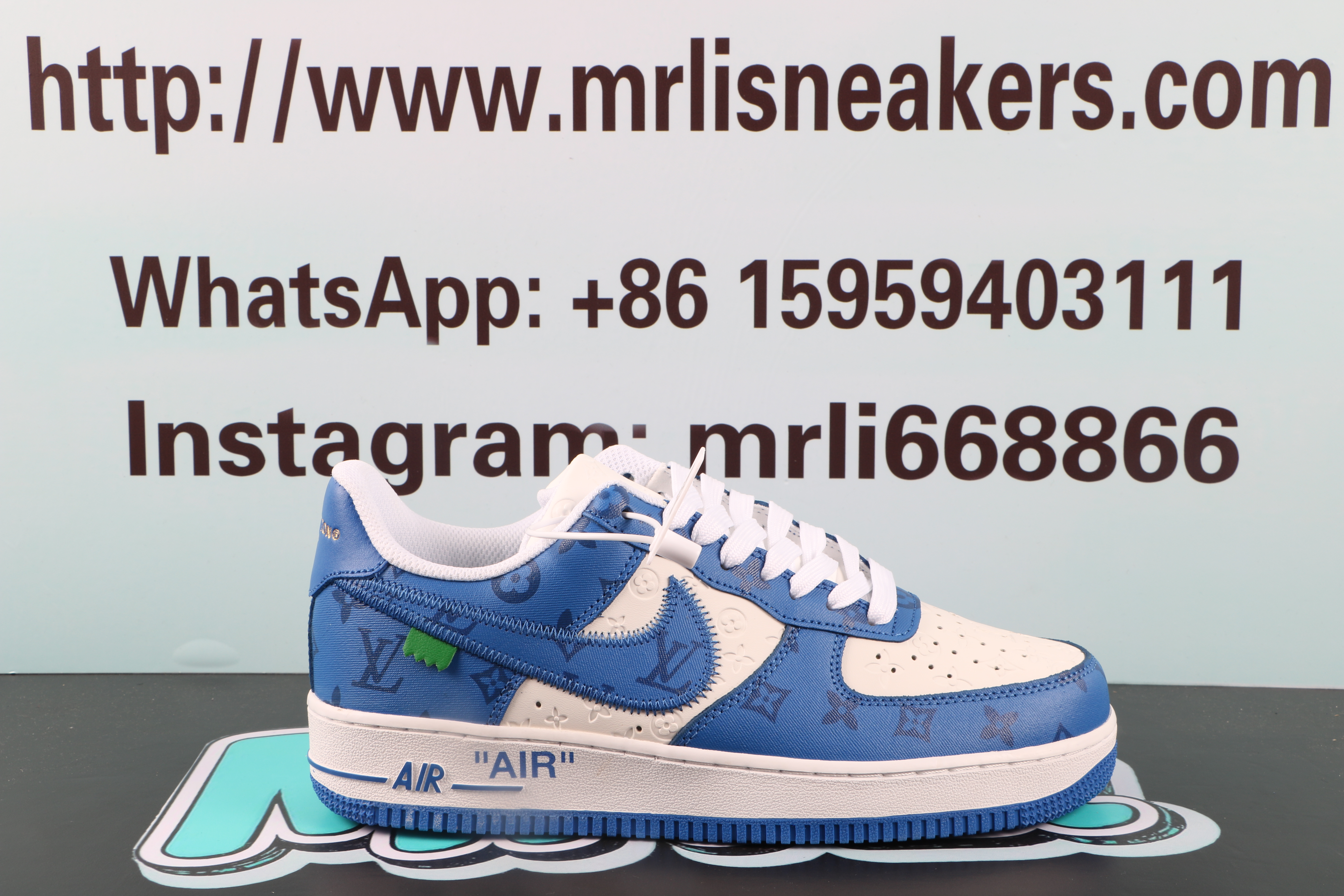 Louis Vuitton Nike Air Force 1 Low By Virgil Abloh White Royal