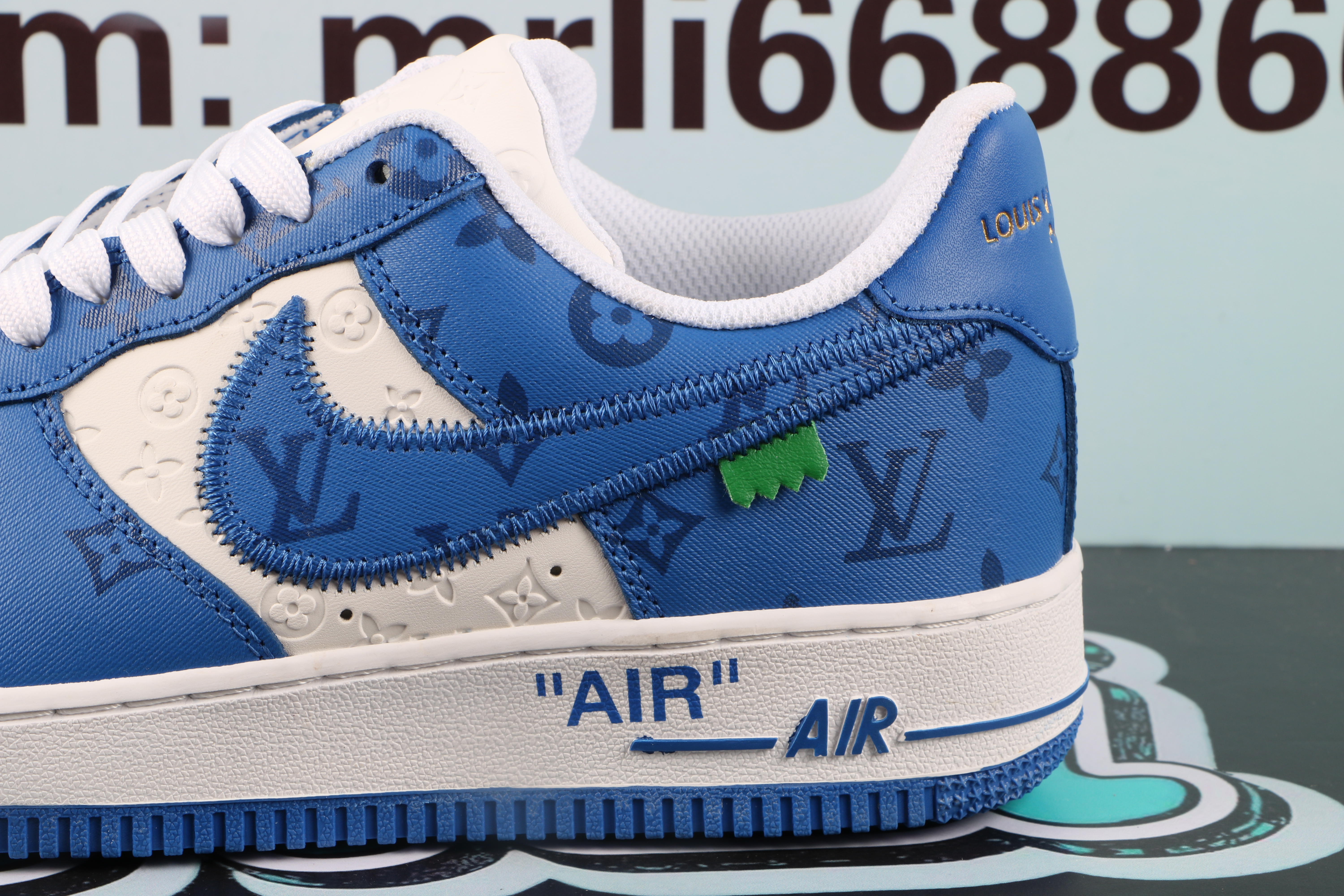 Louis Vuitton Nike Air Force 1 Low By Virgil Abloh White Royal
