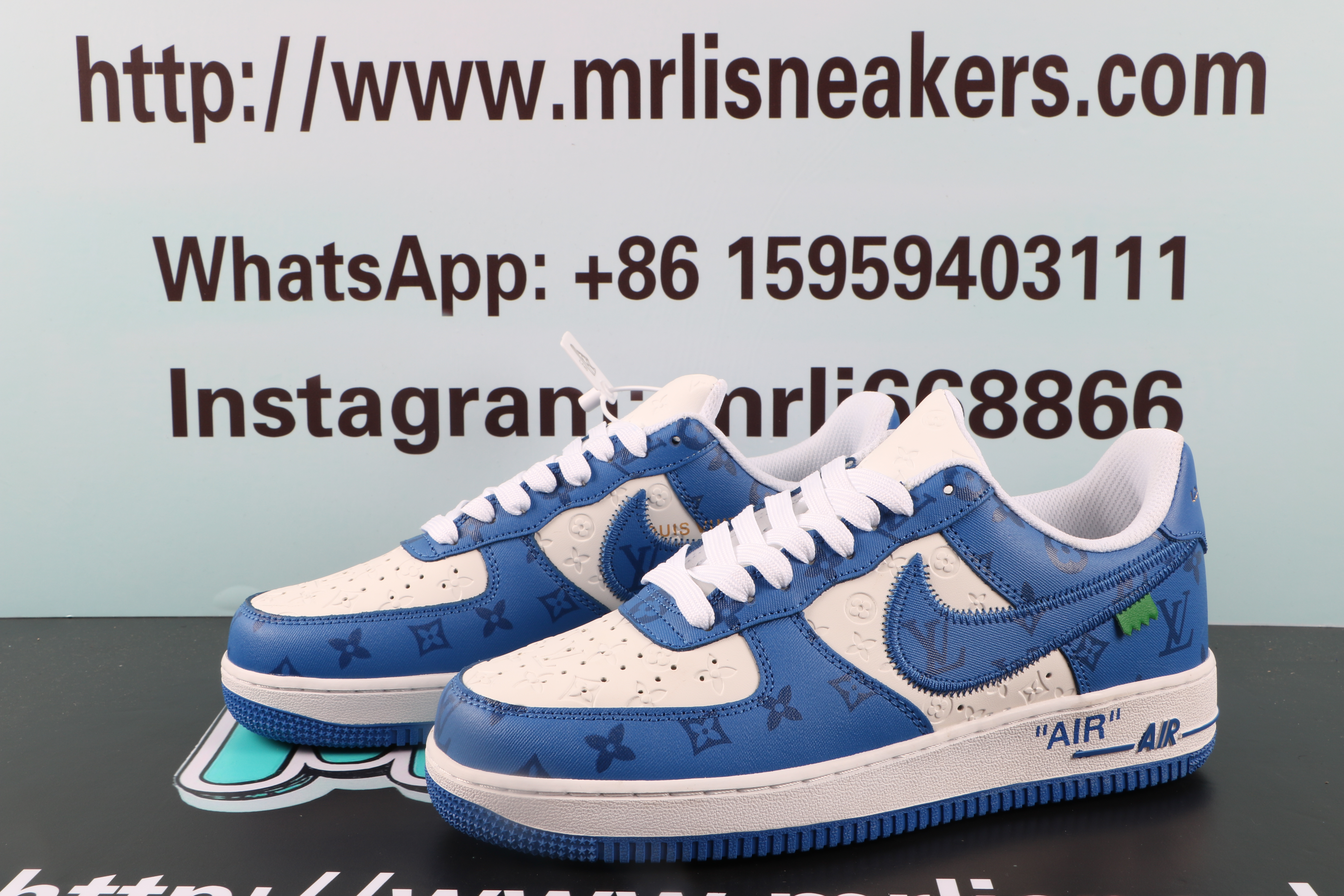Louis Vuitton Nike Air Force 1 Low By Virgil Abloh White Royal