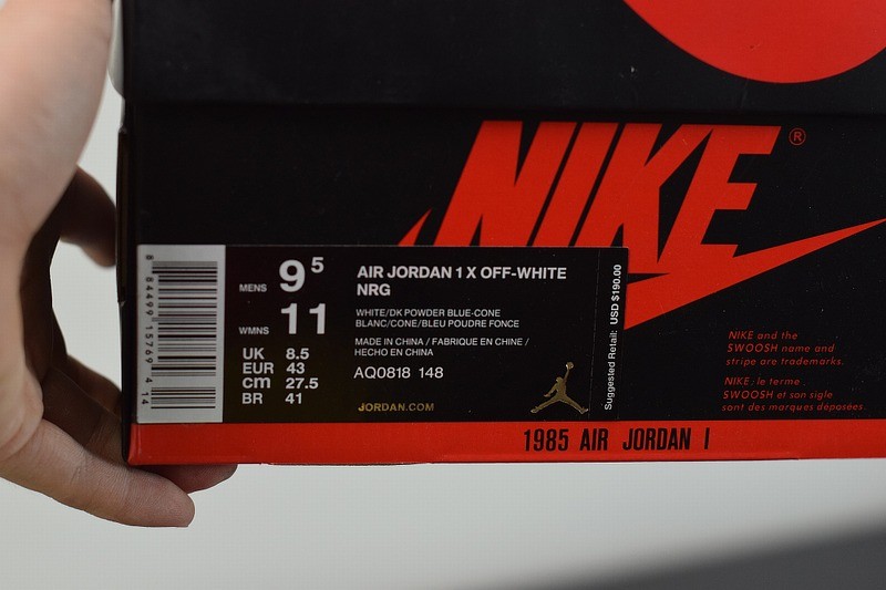 Jordan 1 Retro Off-White University Blue Jordan 1 Retro Off-White University Blue