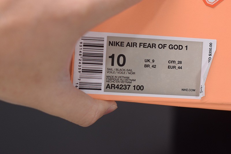 Nike Air Fear Of God 1 Sail Black Nike Air Fear Of God 1 Sail Black