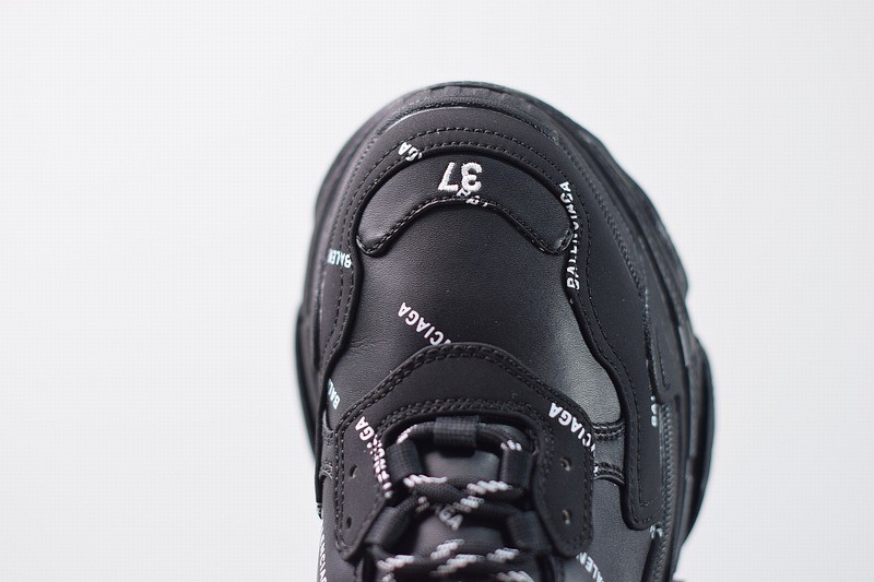Balenciaga Triple S Allover Logo Black Balenciaga Triple S Allover Logo Black