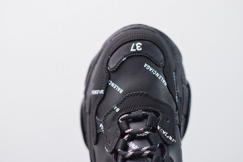 Balenciaga Triple S Allover Logo Black Balenciaga Triple S Allover Logo Black