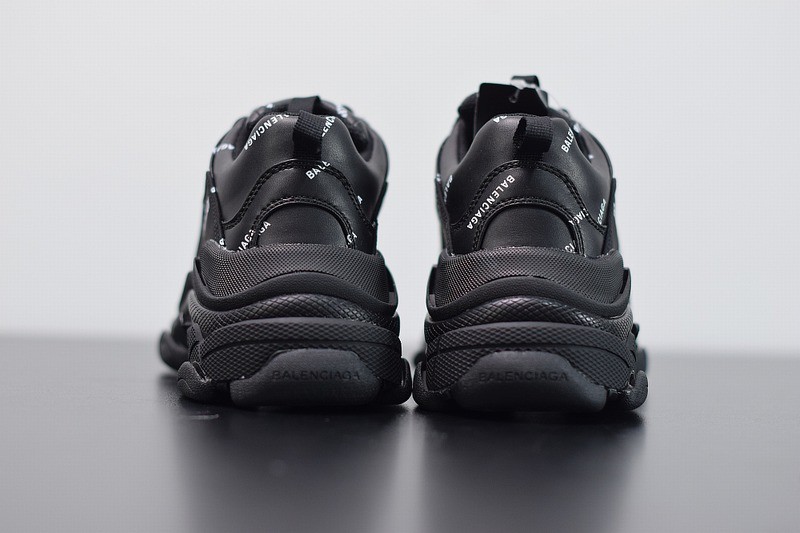 Balenciaga Triple S Allover Logo Black Balenciaga Triple S Allover Logo Black