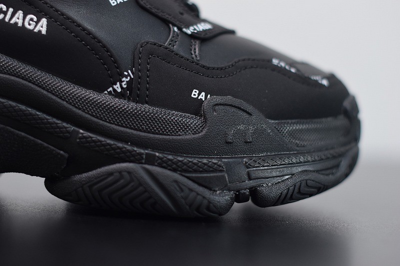 Balenciaga Triple S Allover Logo Black Balenciaga Triple S Allover Logo Black