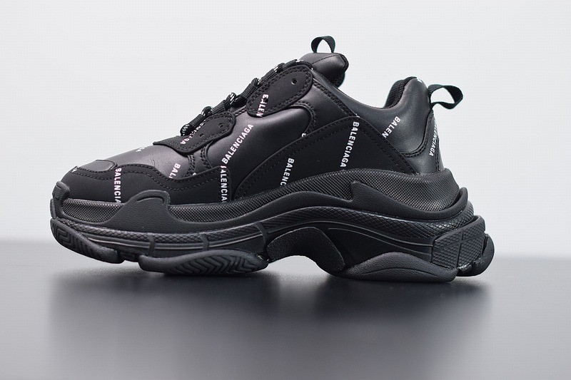 Balenciaga Triple S Allover Logo Black Balenciaga Triple S Allover Logo Black