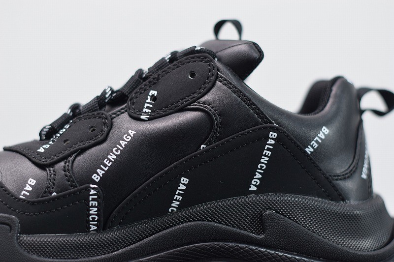 Balenciaga Triple S Allover Logo Black Balenciaga Triple S Allover Logo Black