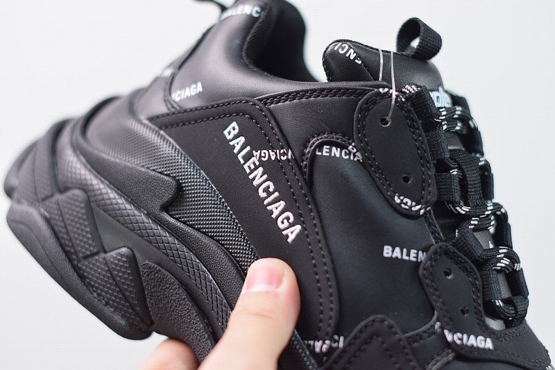 Balenciaga Triple S Allover Logo Black Balenciaga Triple S Allover Logo Black