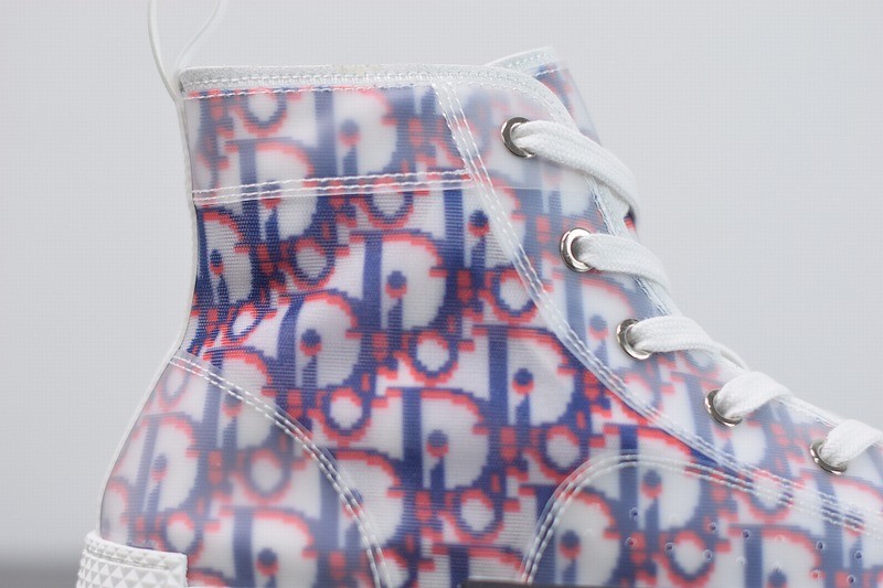 Dior B23 High Top Red Blue Oblique Dior B23 High Top Red Blue Oblique
