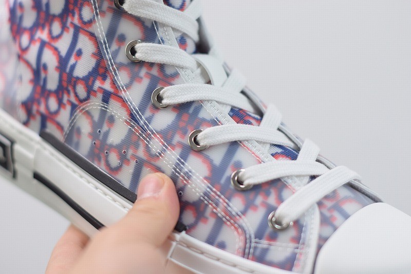 Dior B23 High Top Red Blue Oblique Dior B23 High Top Red Blue Oblique