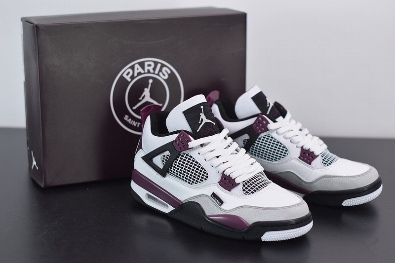 Jordan 4 Retro PSG Neutral Grey Bordeaux Jordan 4 Retro PSG Neutral Grey Bordeaux