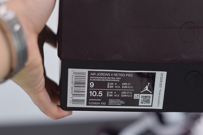 Jordan 4 Retro PSG Neutral Grey Bordeaux Jordan 4 Retro PSG Neutral Grey Bordeaux
