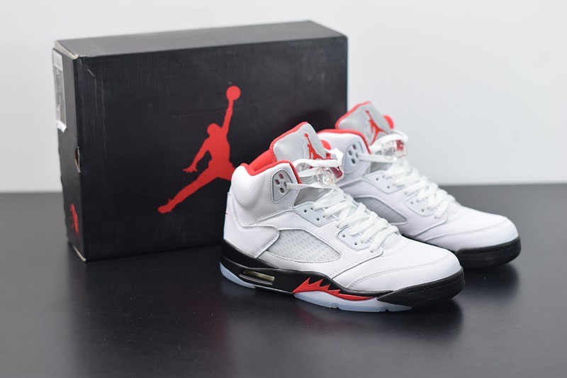 Jordan 5 Retro Fire Red Silver Tongue Jordan 5 Retro Fire Red Silver Tongue